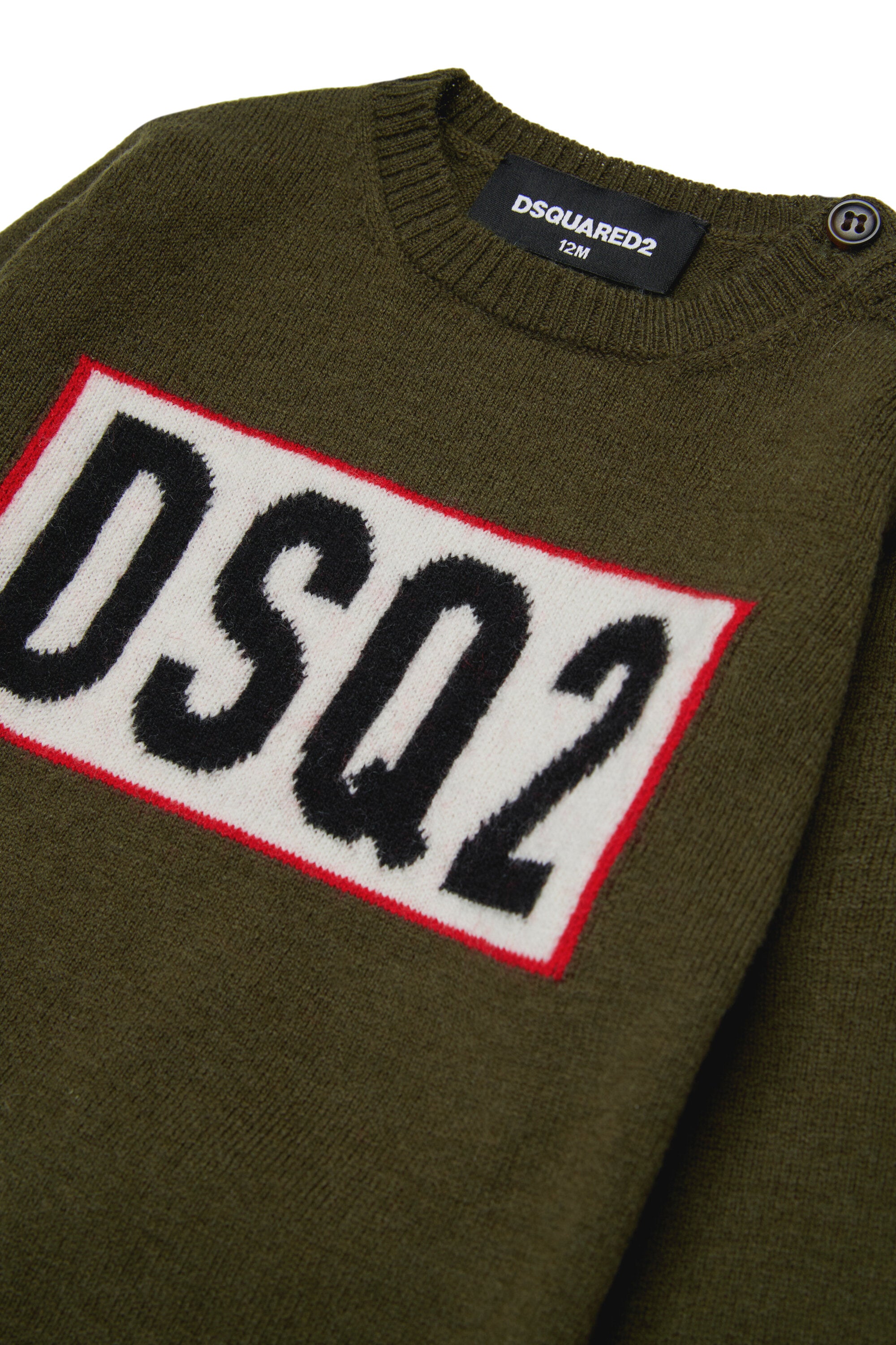 Pullover aus Merinowolle mit Logo DSQ2