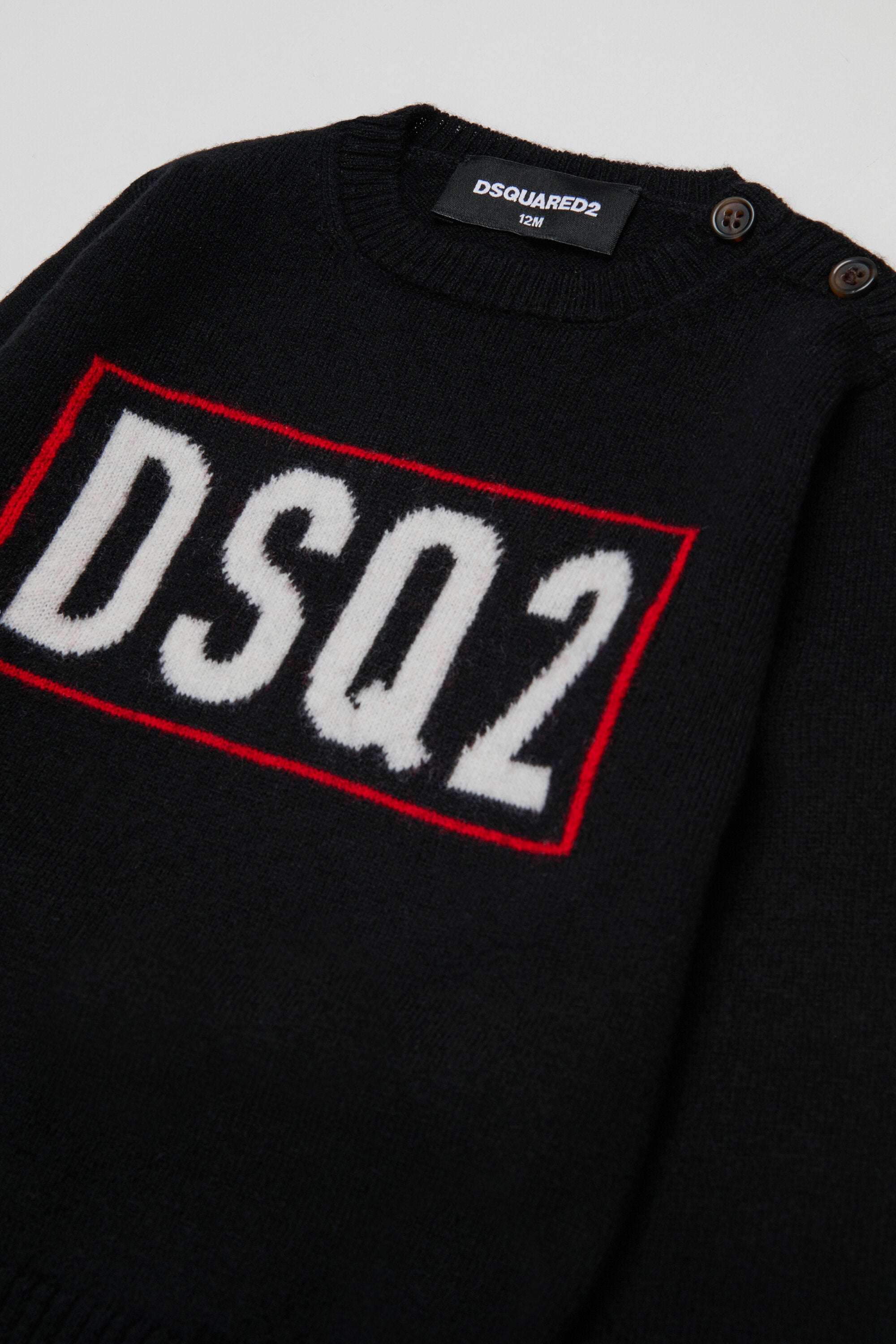 Pullover in lana merino con logo DSQ2
