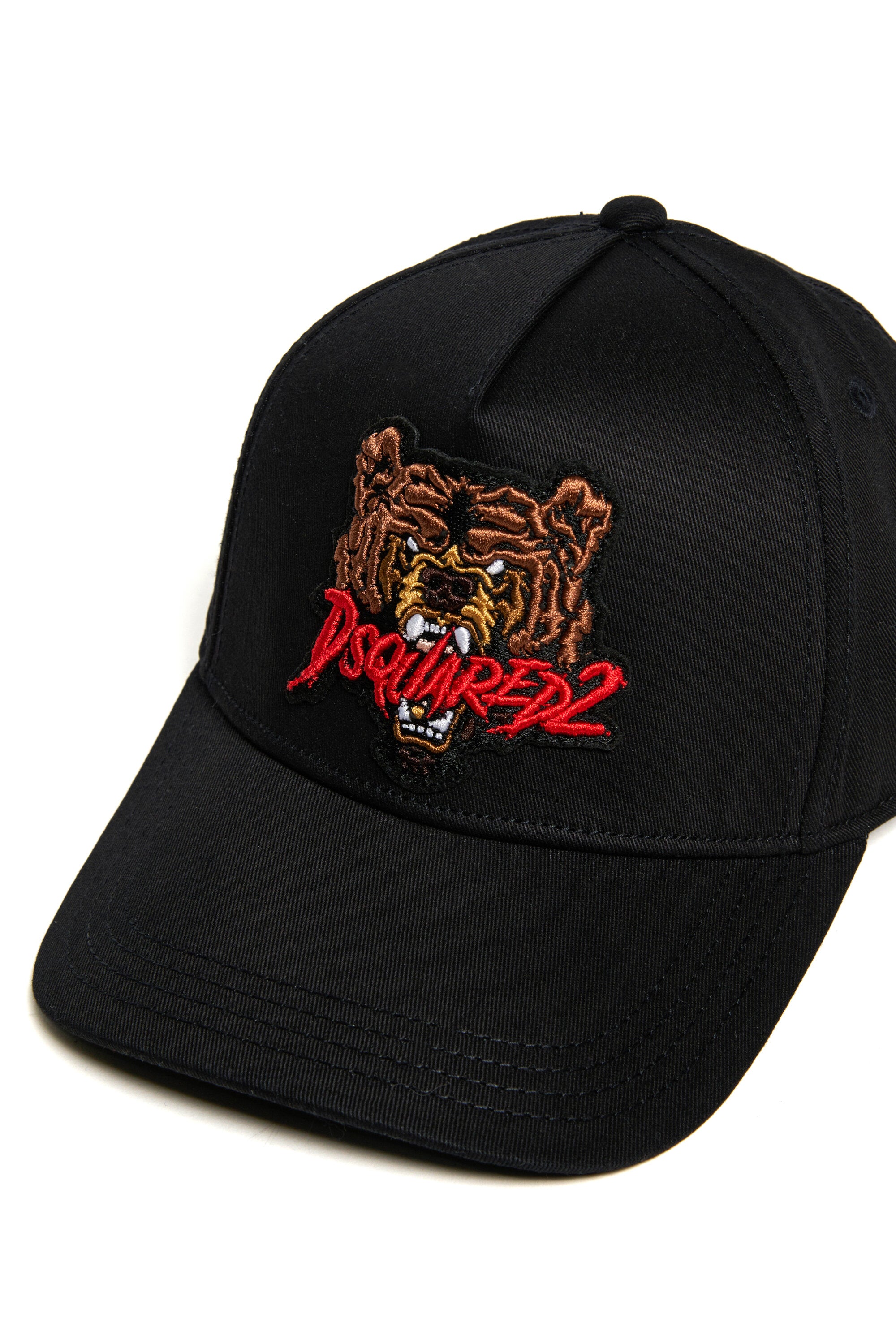 Cappello da baseball in gabardina con patch Bear