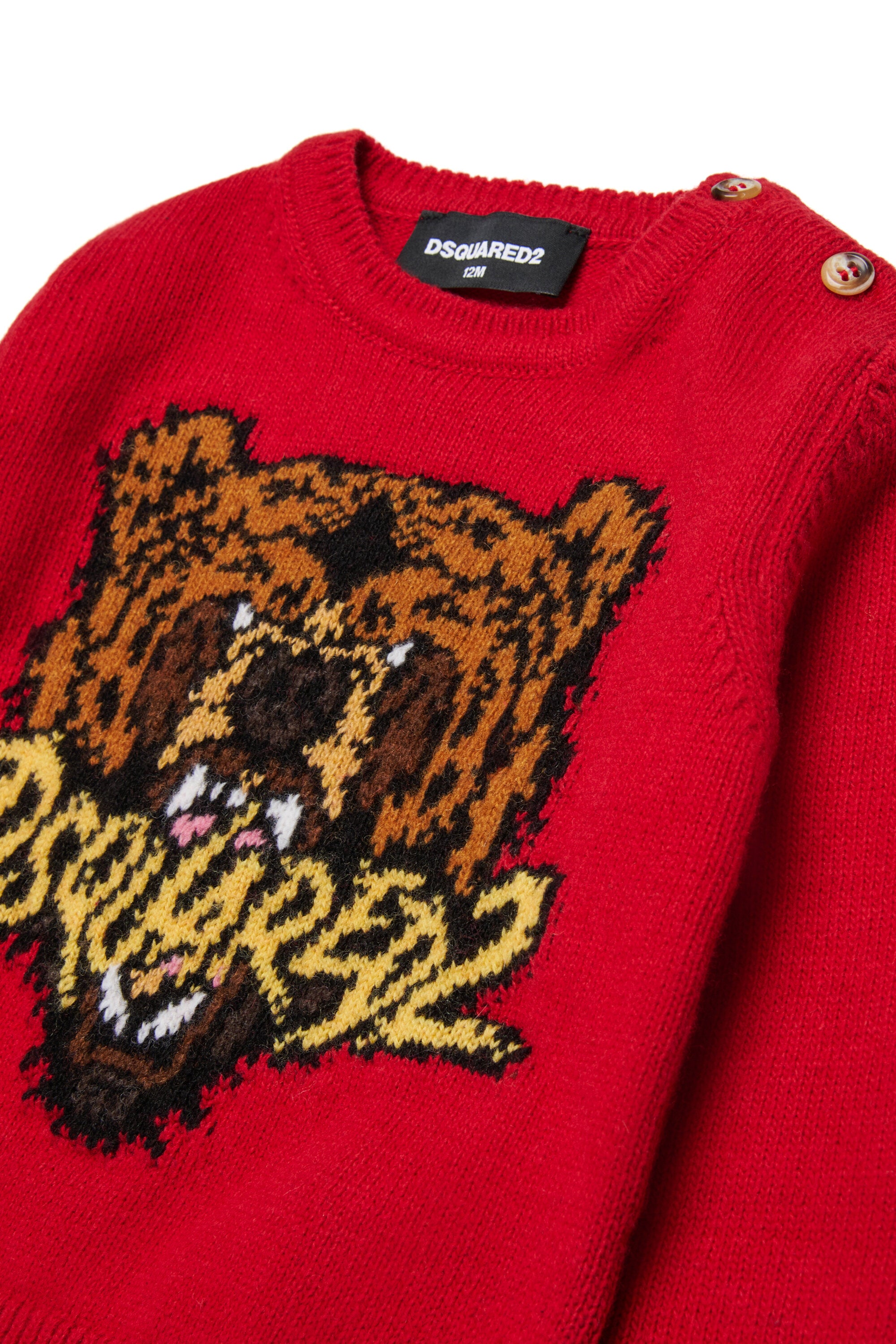 Pullover in misto lana con grafica Bear