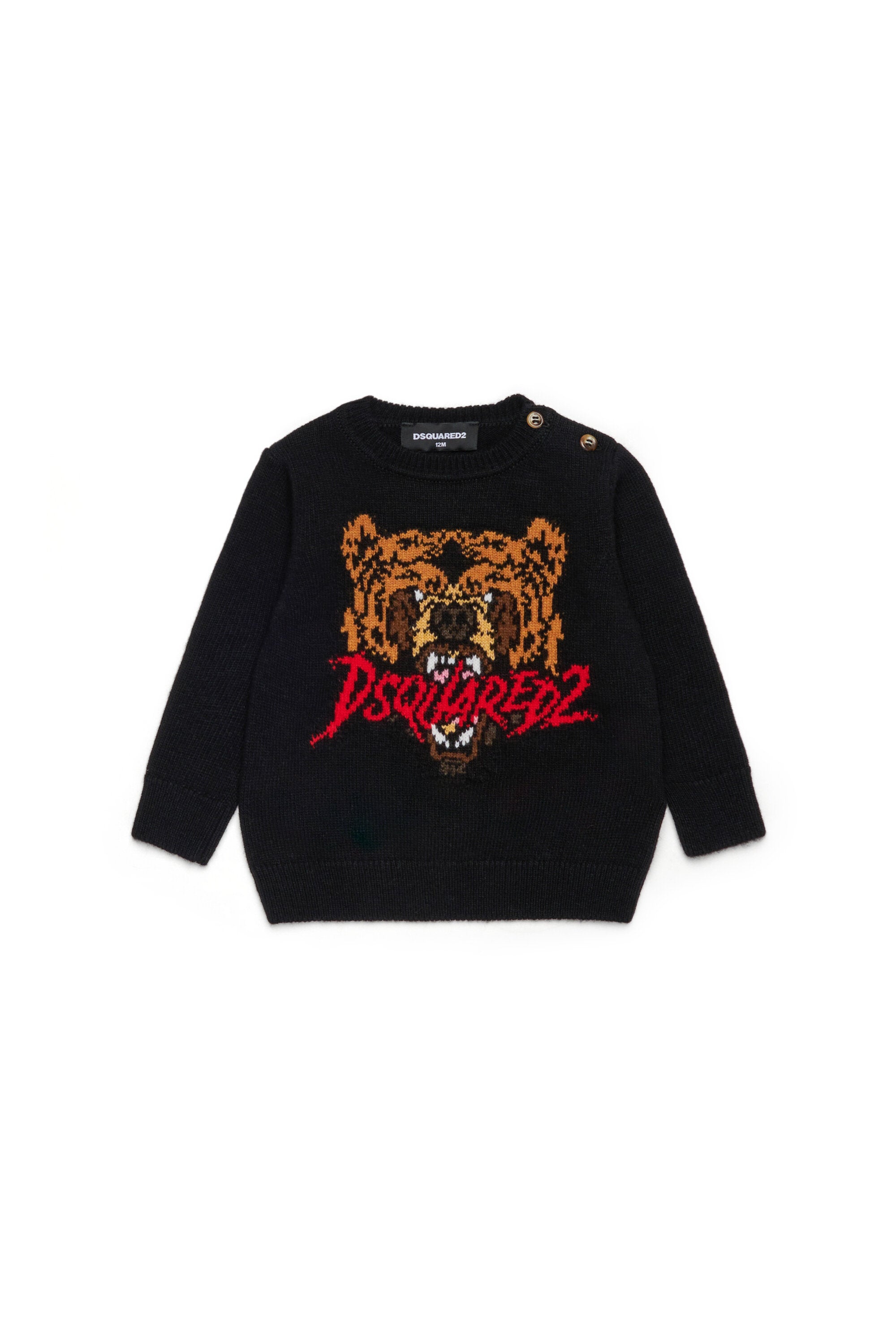 Pull en laine avec motifs d'ours