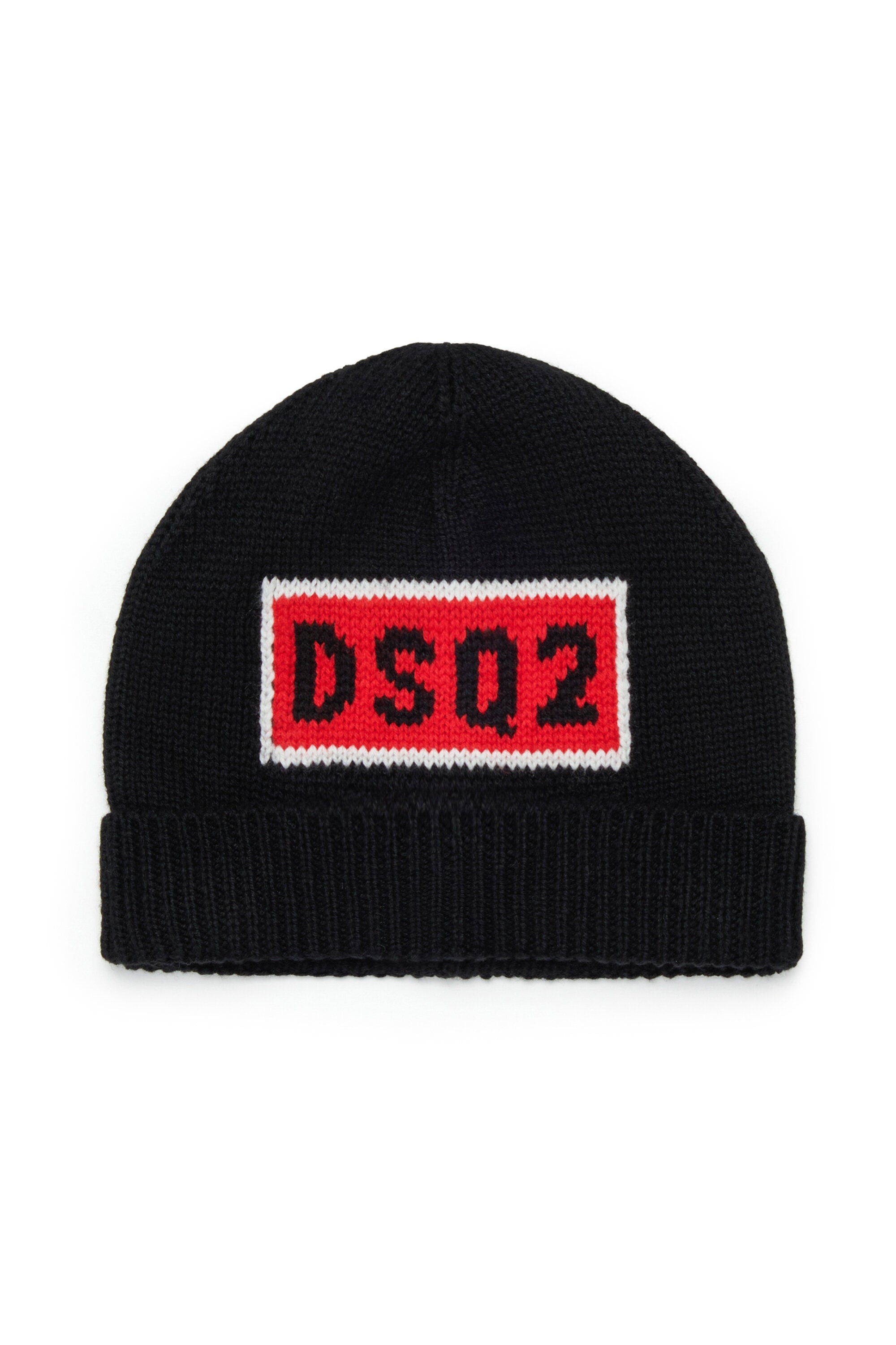 Berretto beanie in misto lana con logo DSQ2