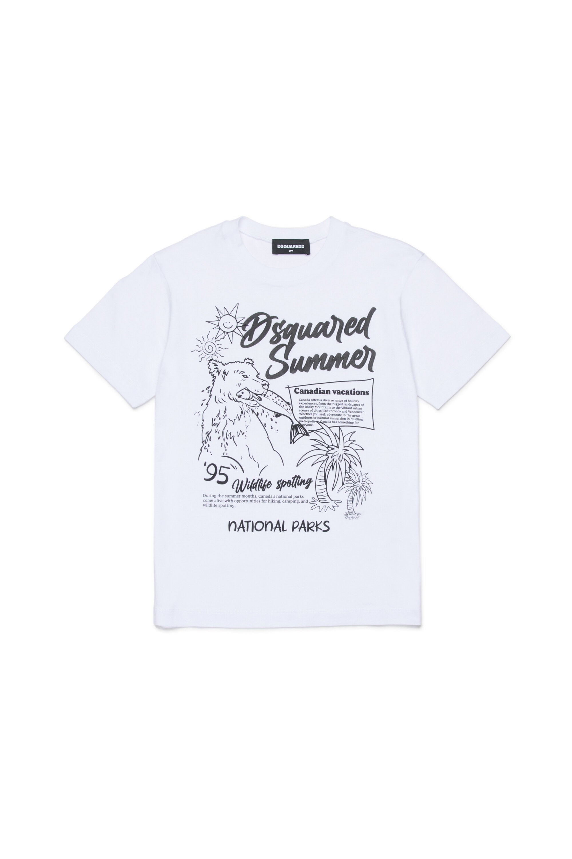 T-shirt con logo e stampa frontale