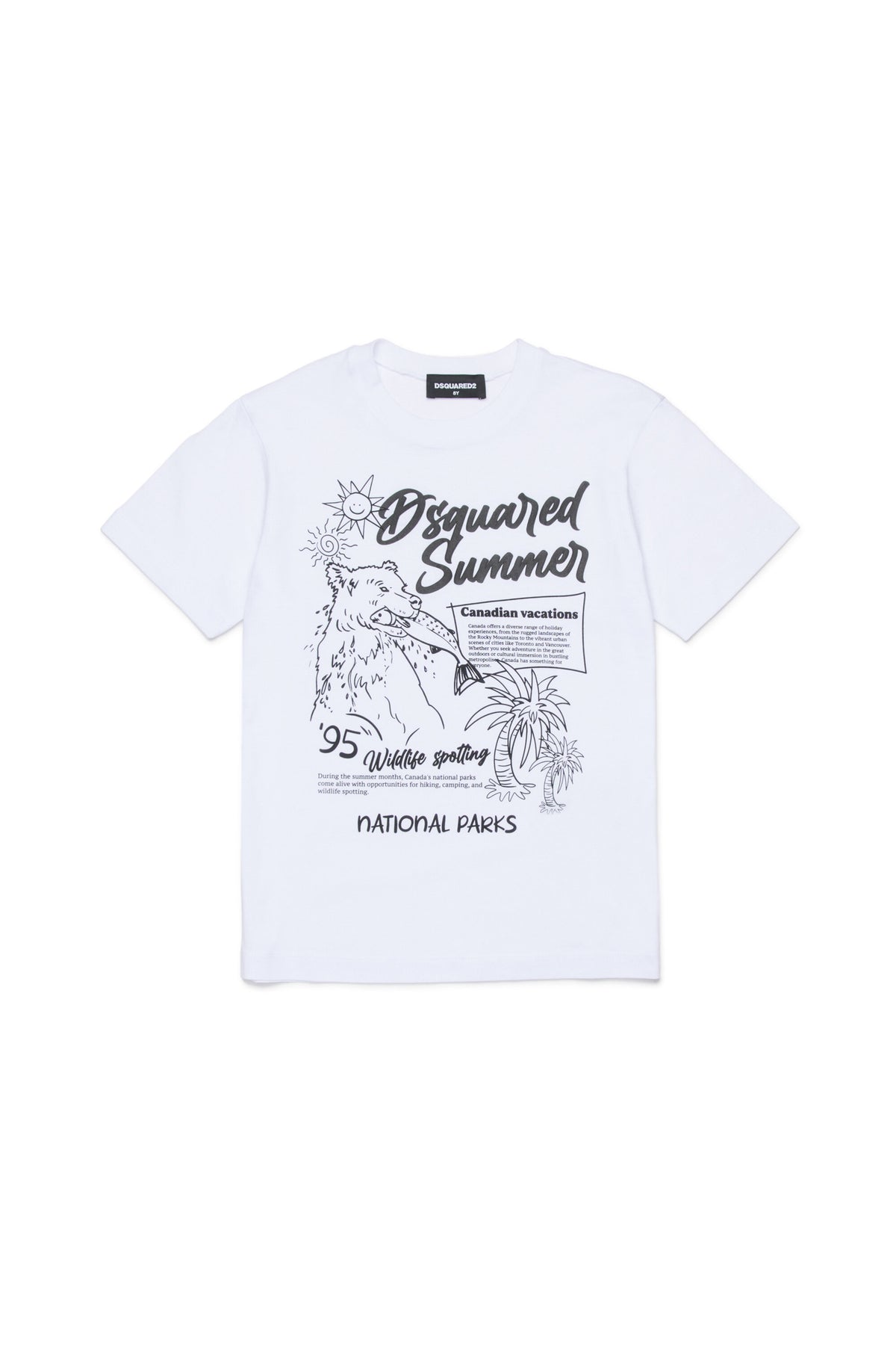 Camiseta con logo y estampado frontal