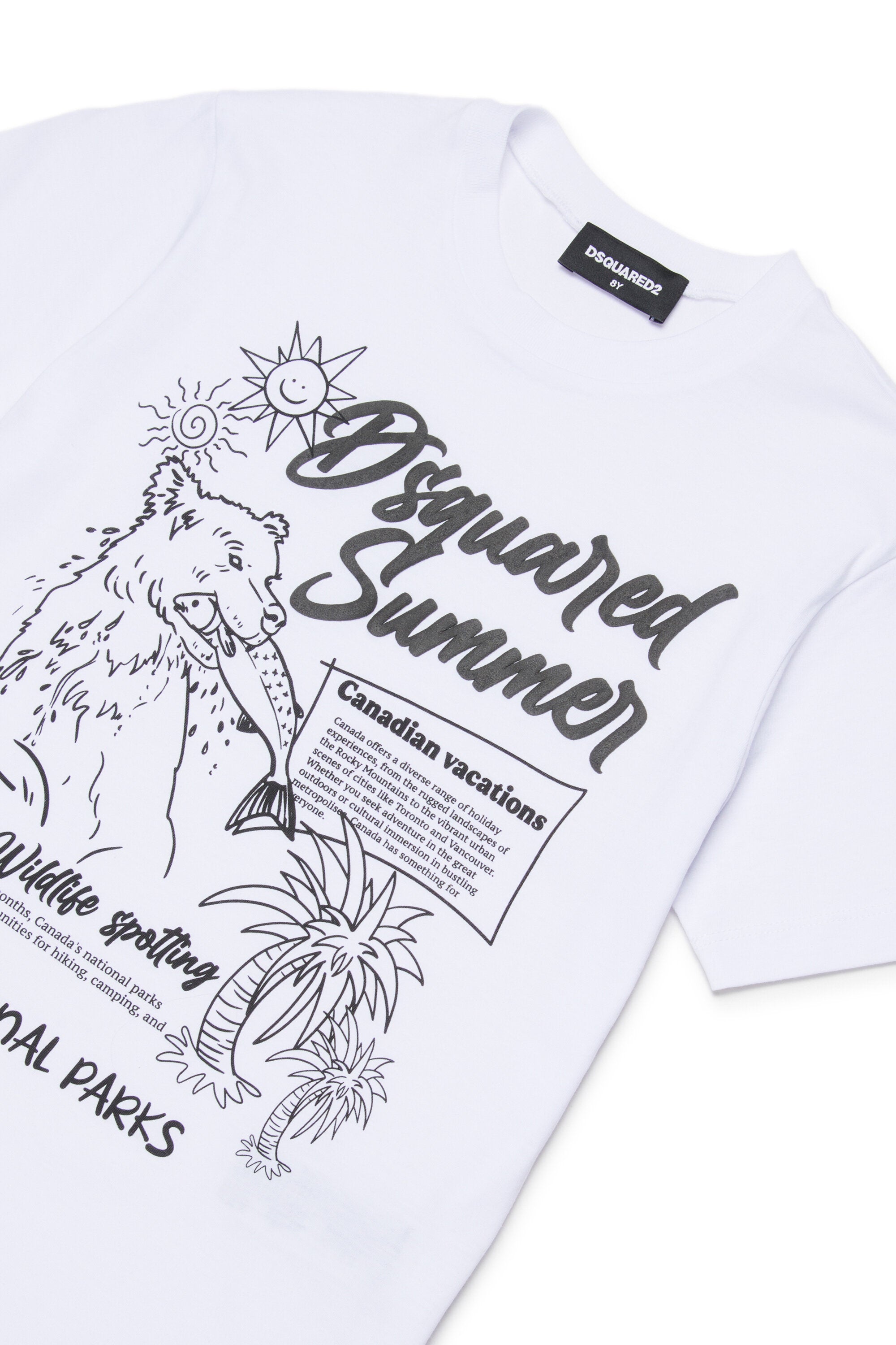 Camiseta con logo y estampado frontal