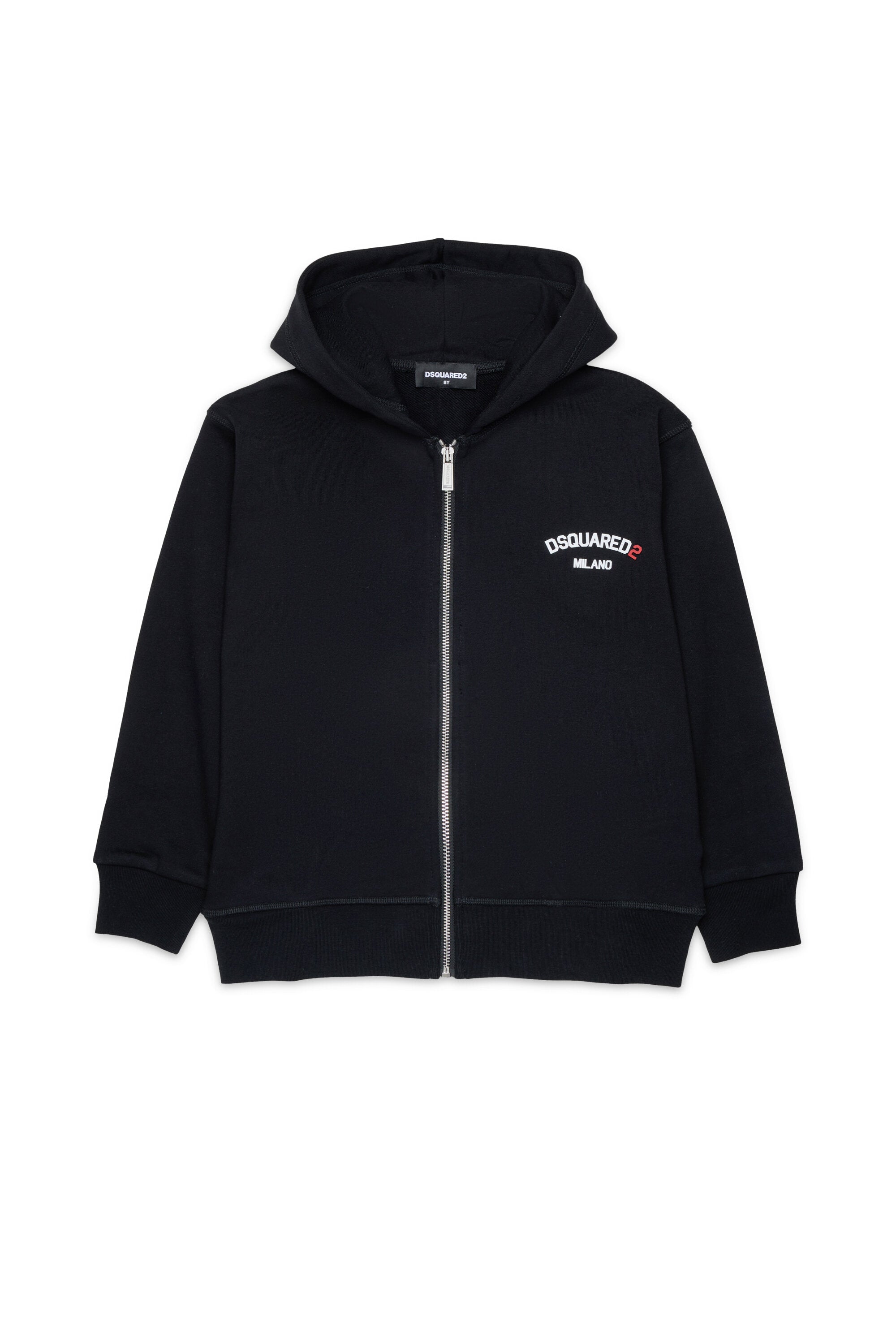 Sudadera con cremallera completa y logo