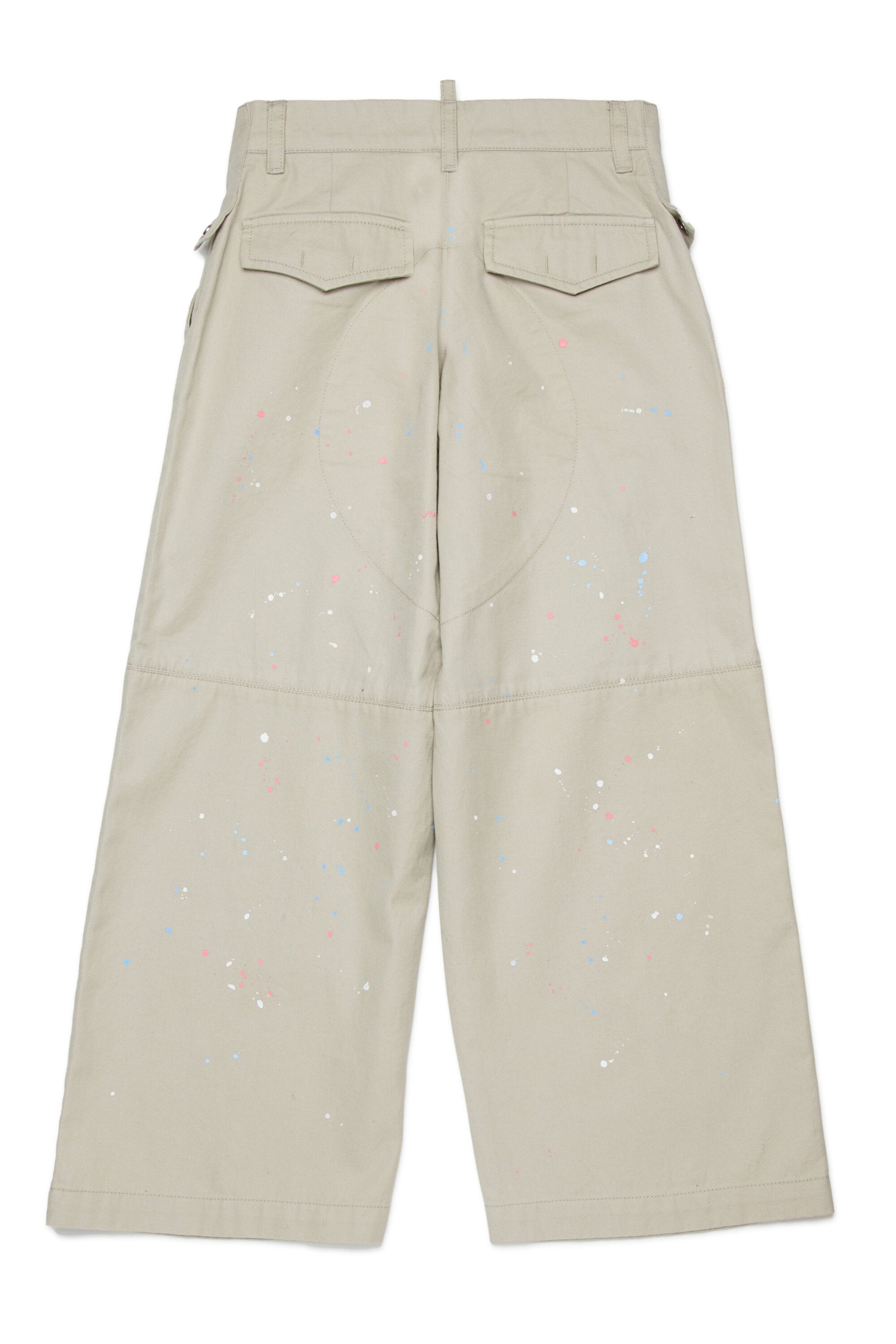Sprayed-effect trousers