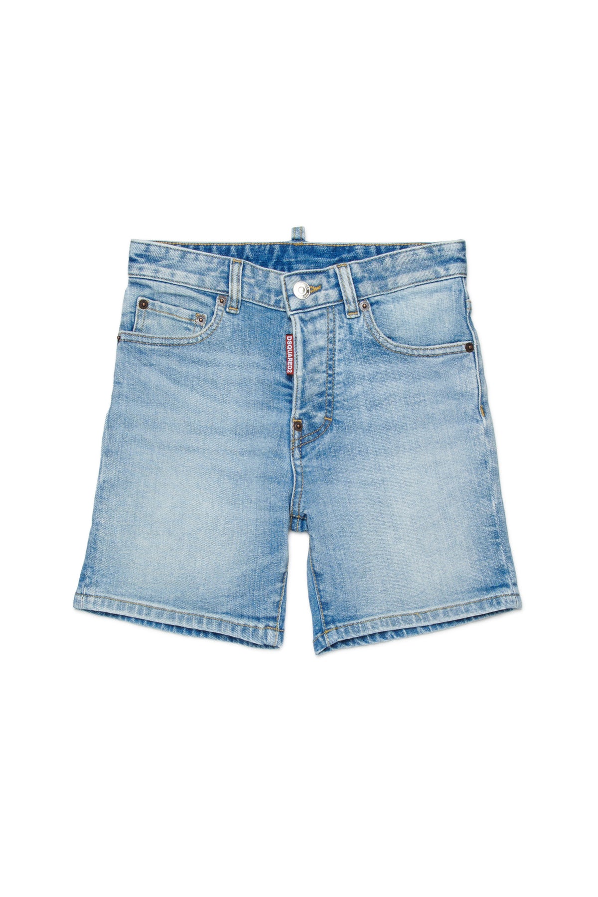 Shorts in denim chiaro cinque tasche