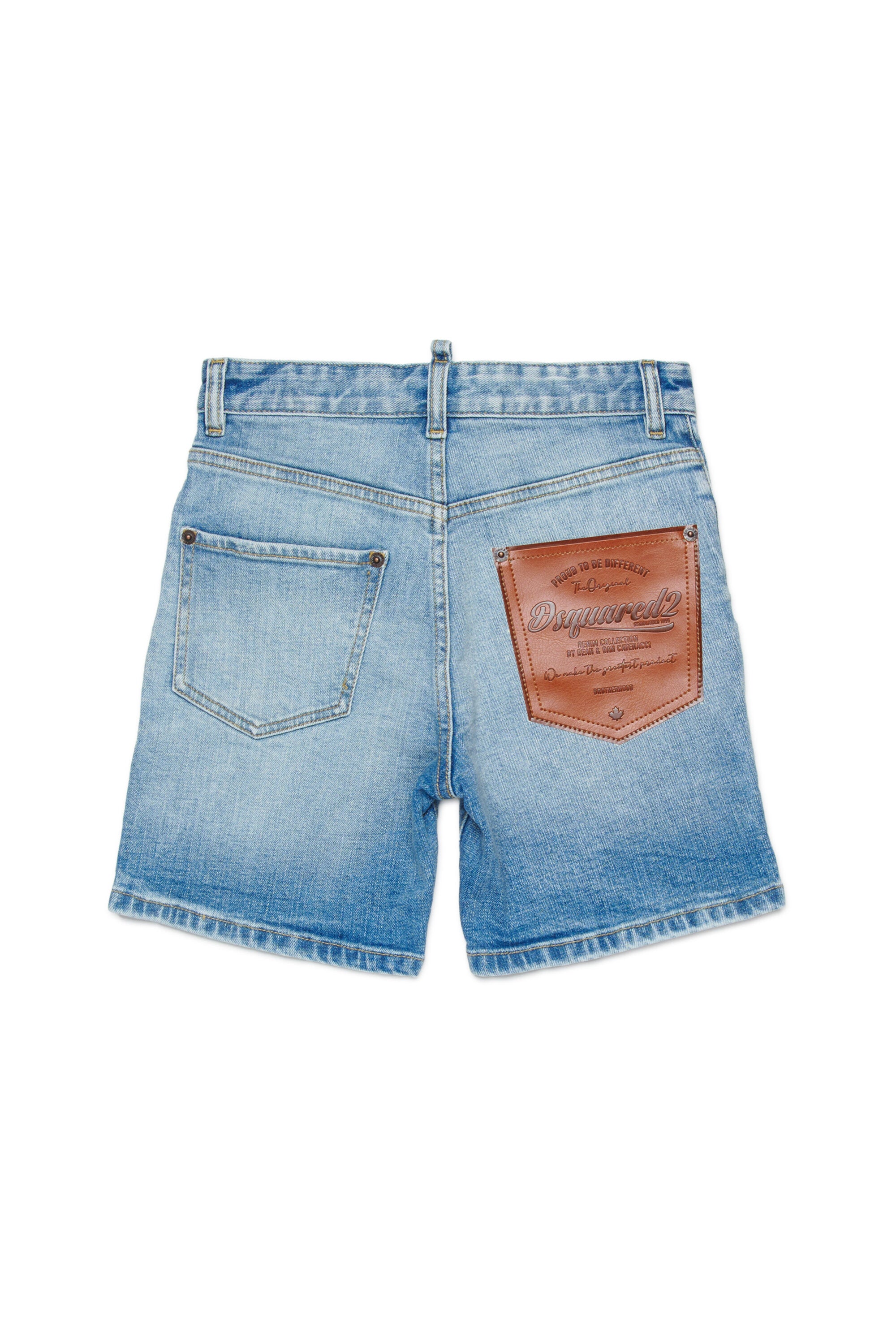 Shorts in denim chiaro cinque tasche