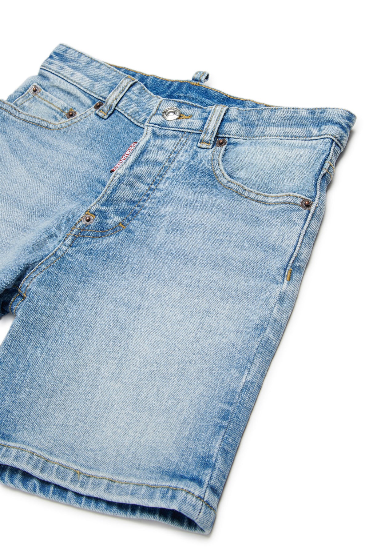 Shorts in denim chiaro cinque tasche