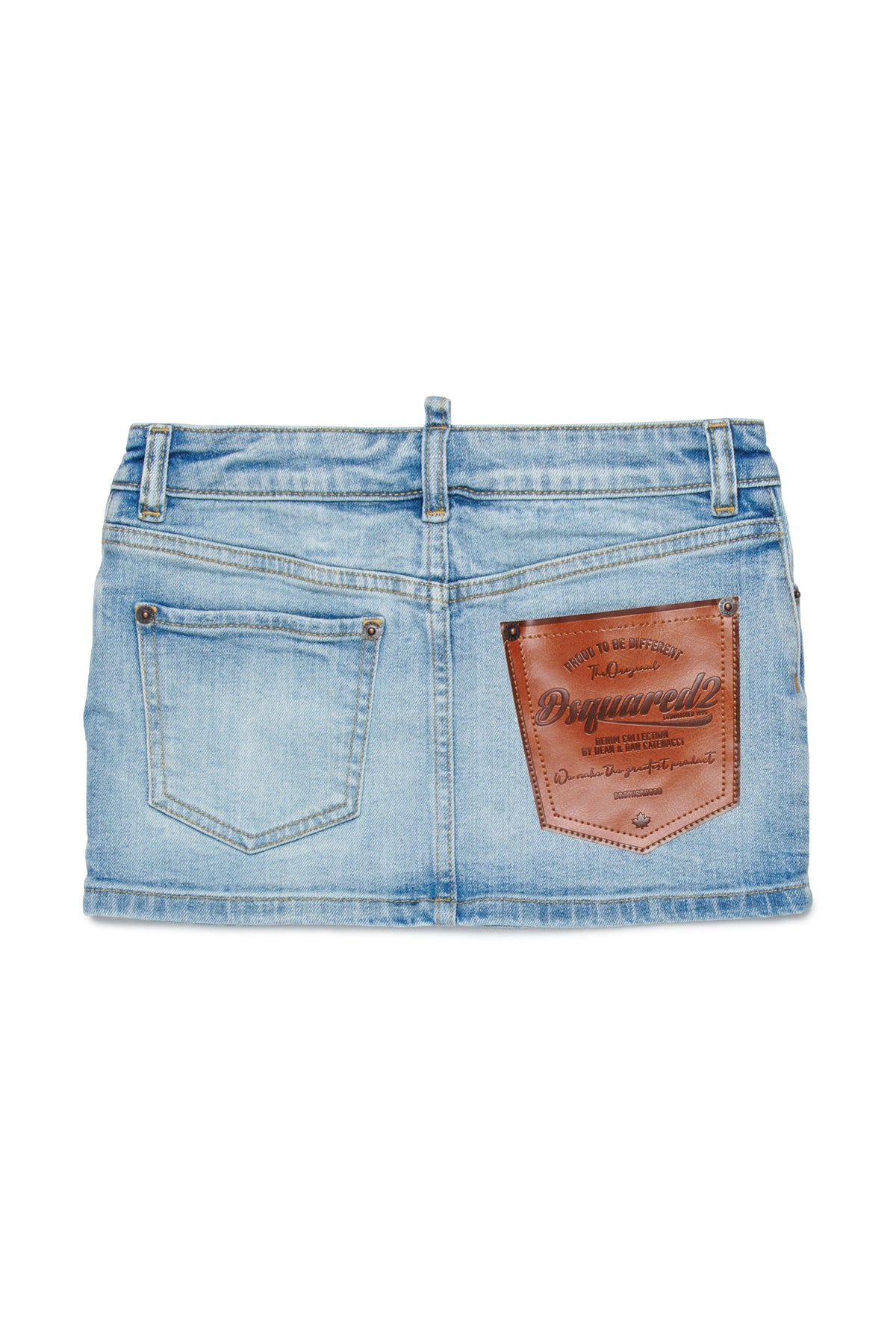 Denim-Minirock mit Logo