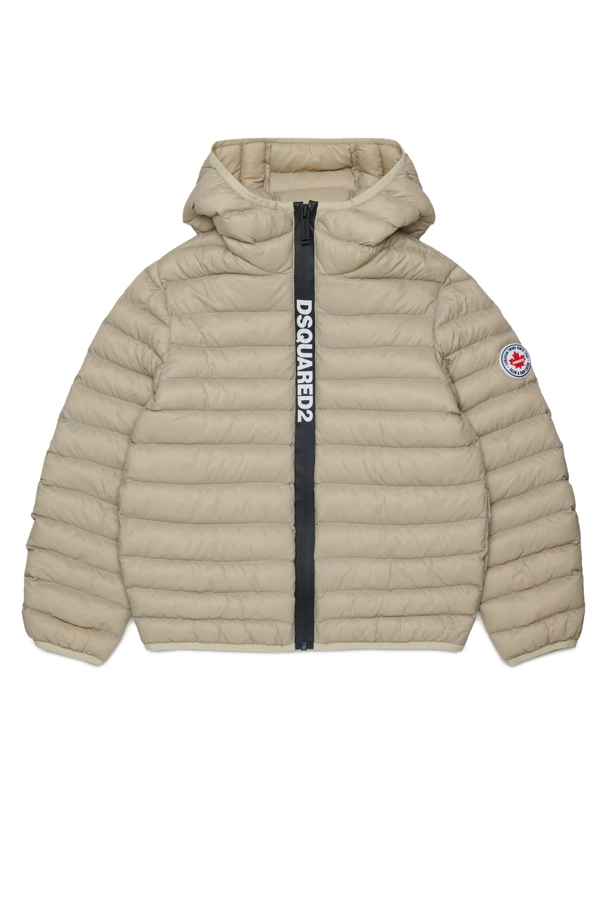 Padded jacket with printed logo
