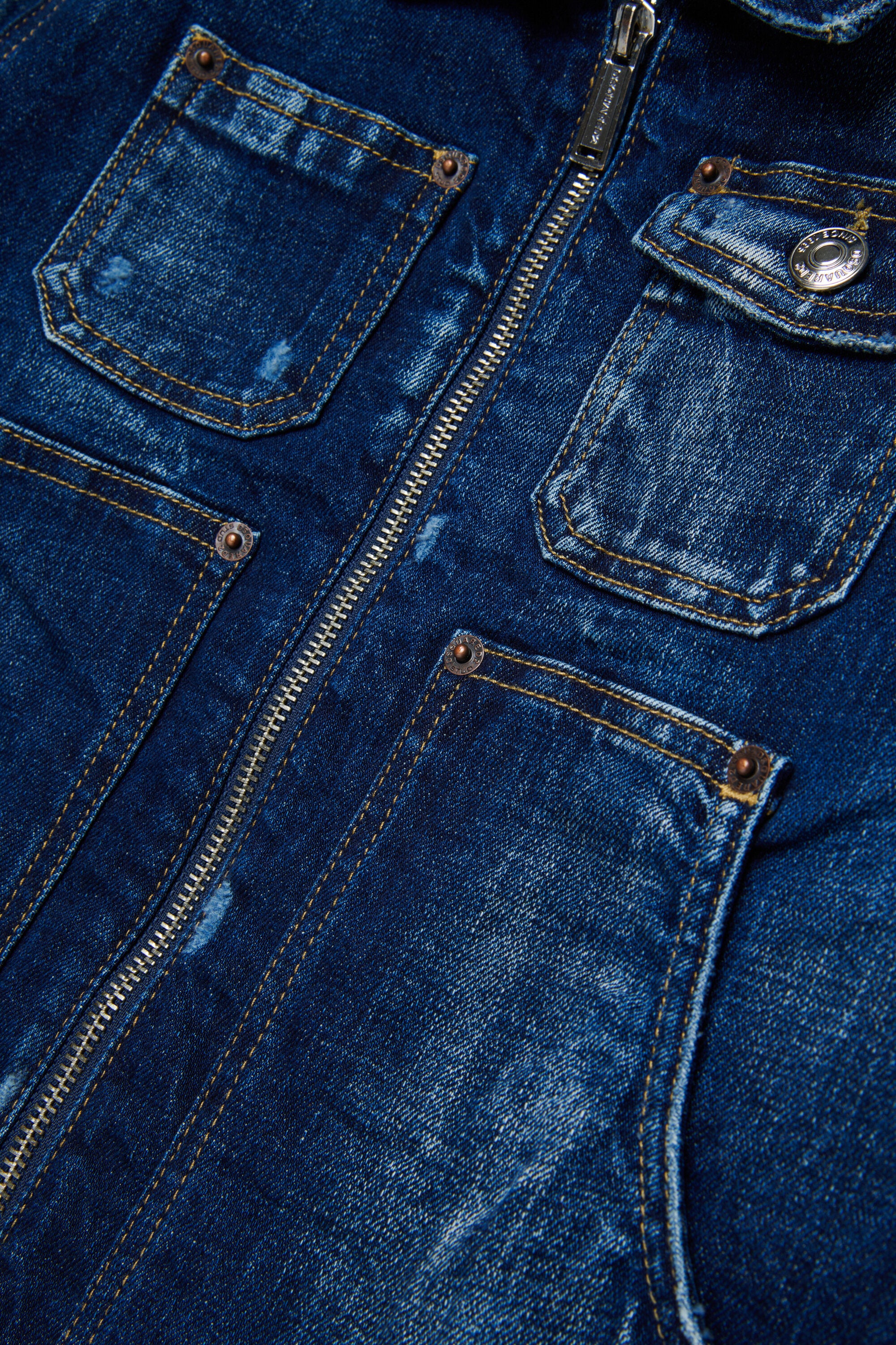 Giacca denim con logo stampato