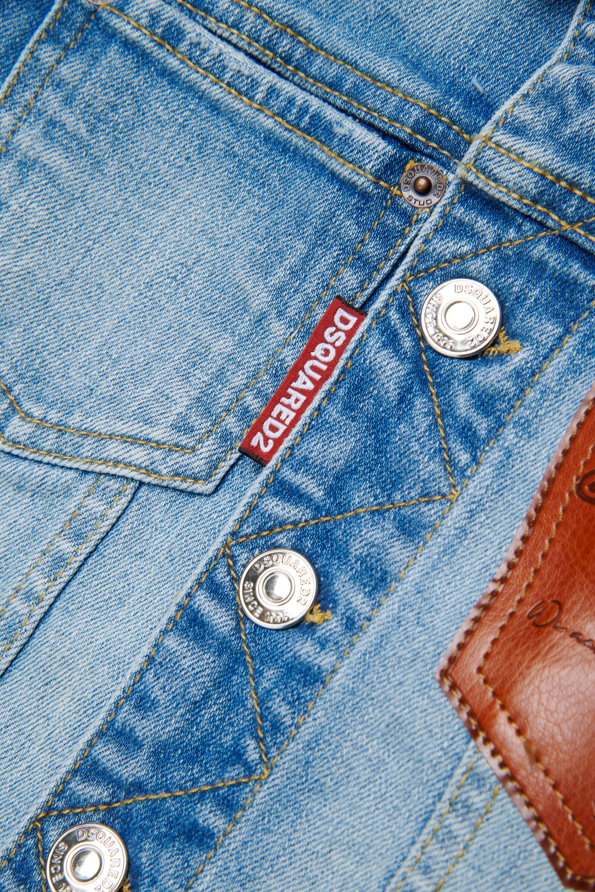 Giacca denim con logo stampato