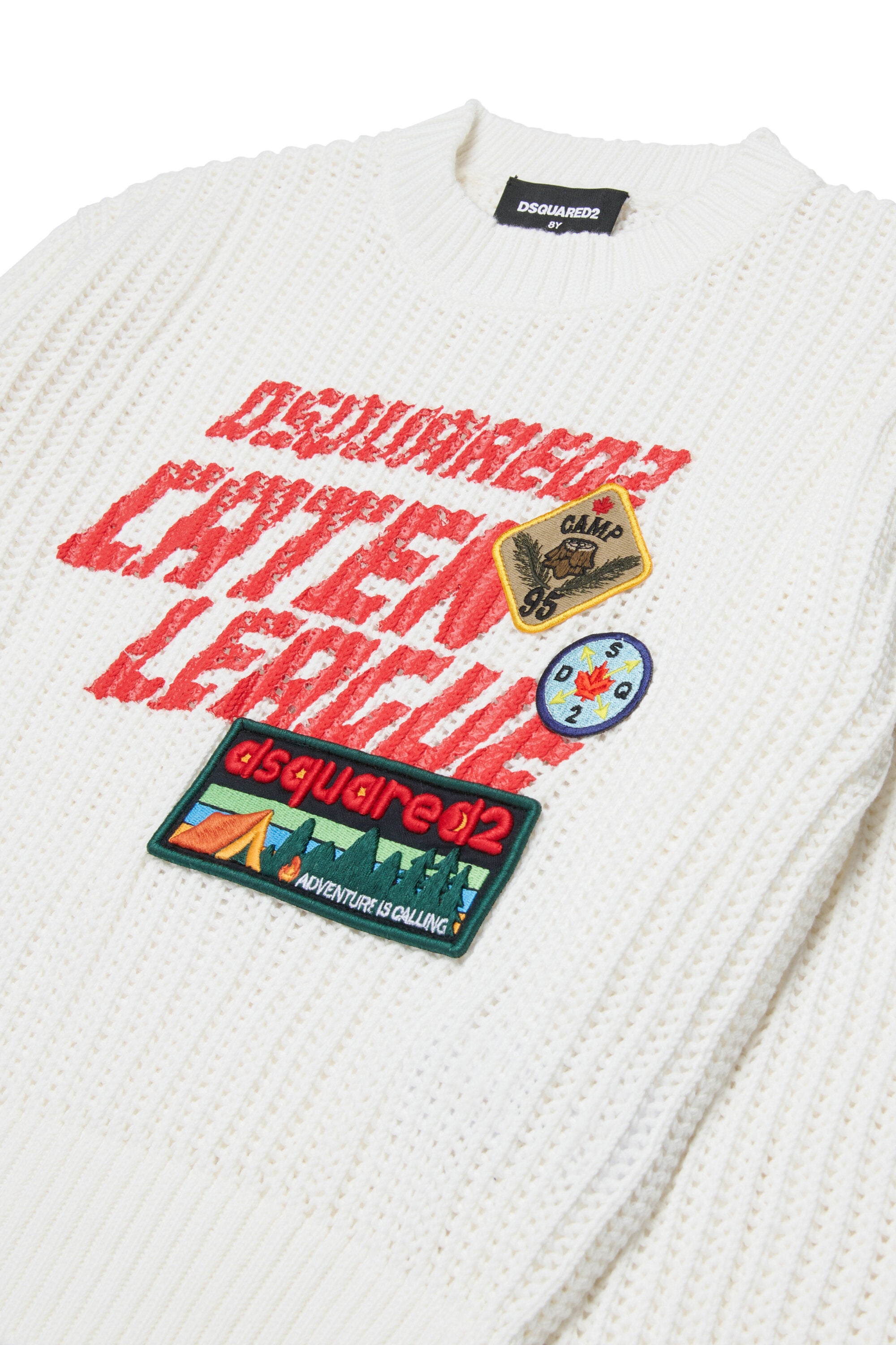 Rundhals-Pullover mit Logo