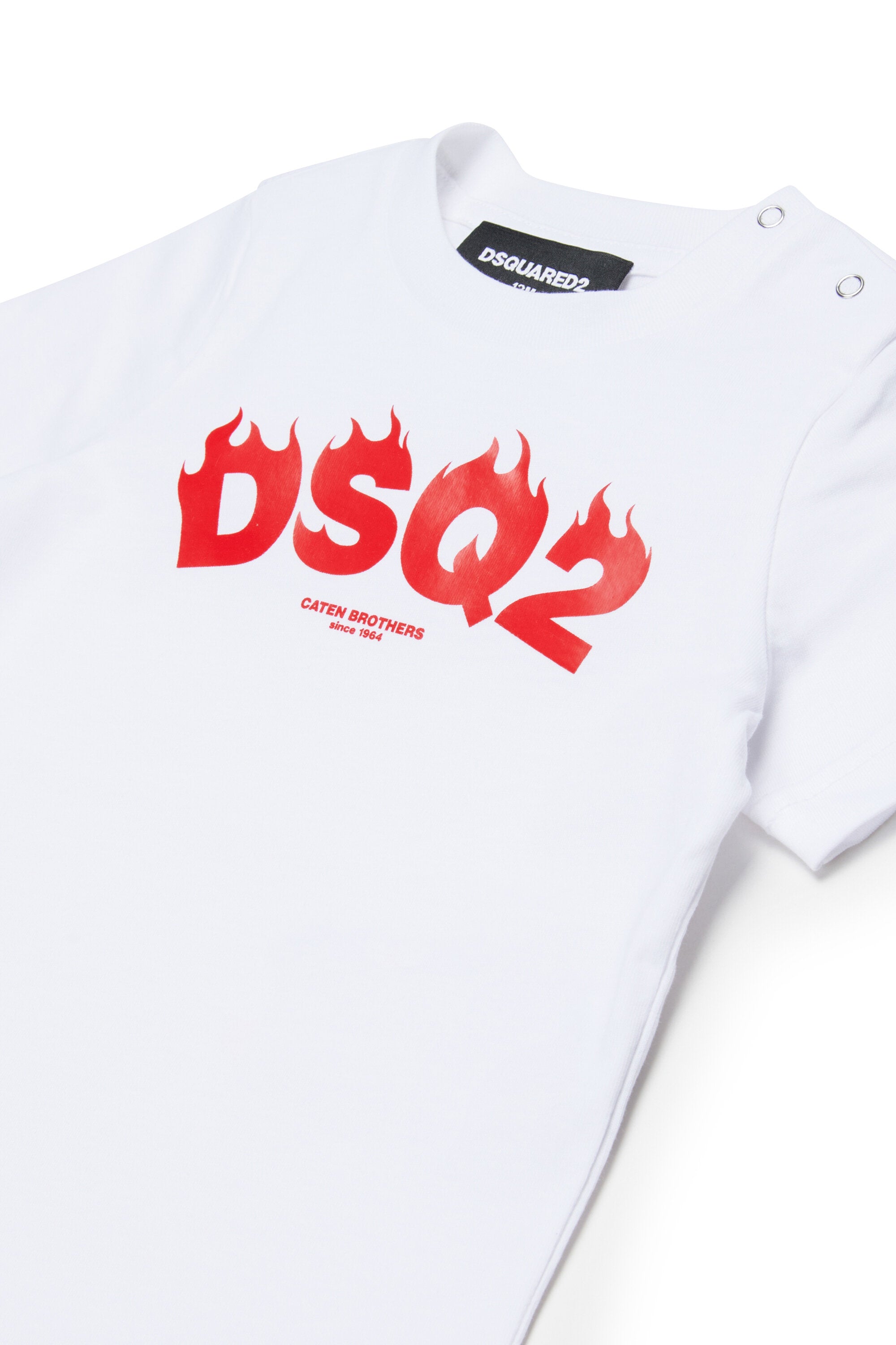T-shirt à col rond avec logo DSQ2
