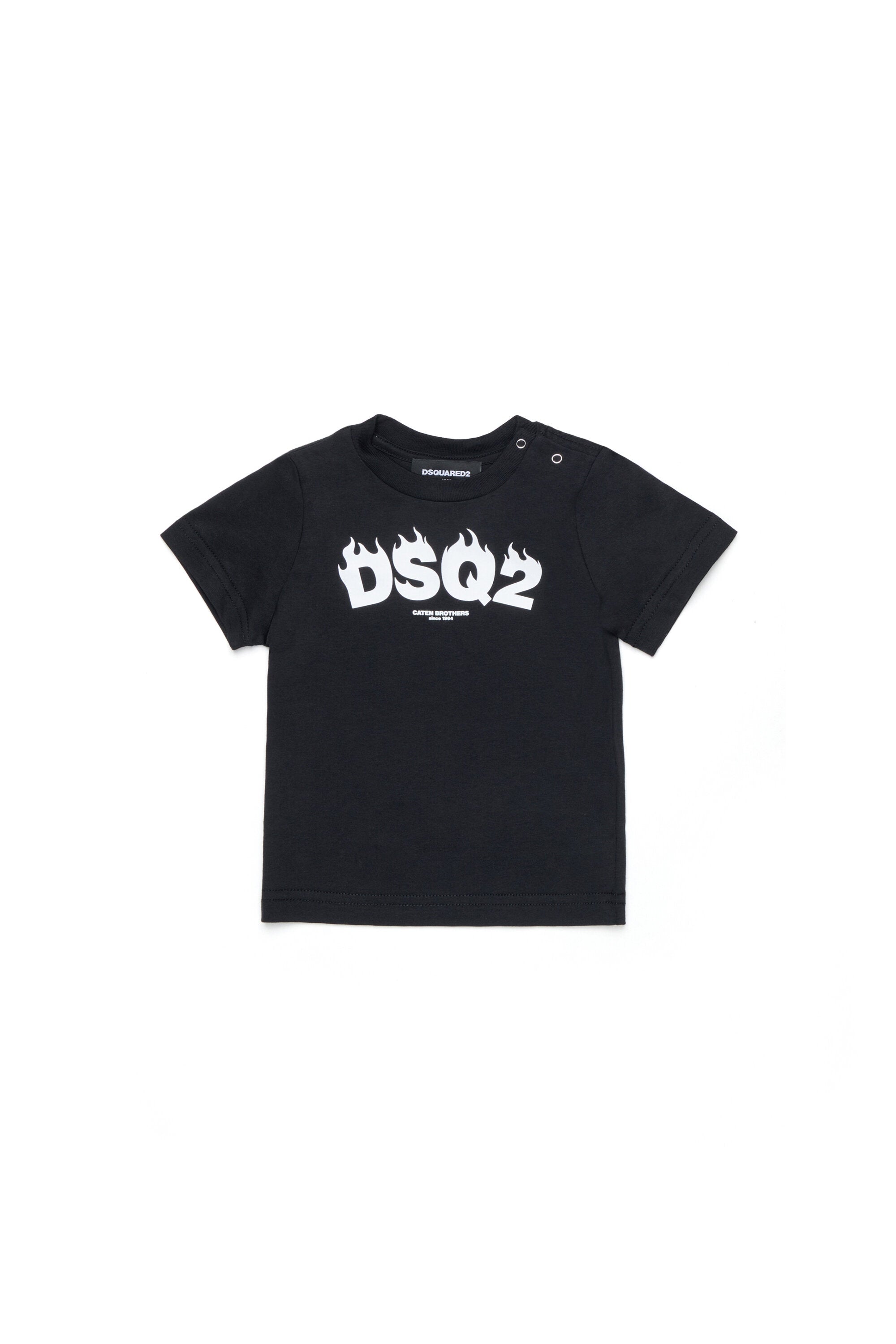 T-shirt girocollo con logo DSQ2