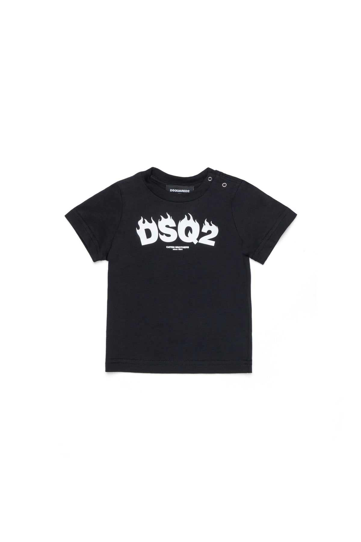 Camiseta de cuello redondo con logo DSQ2
