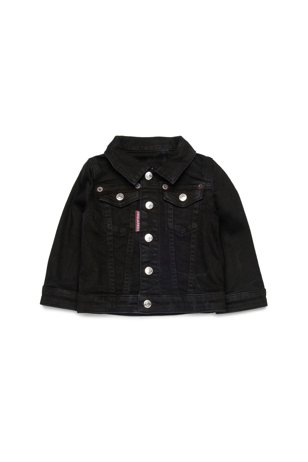 Giacca in denim con logo stampato
