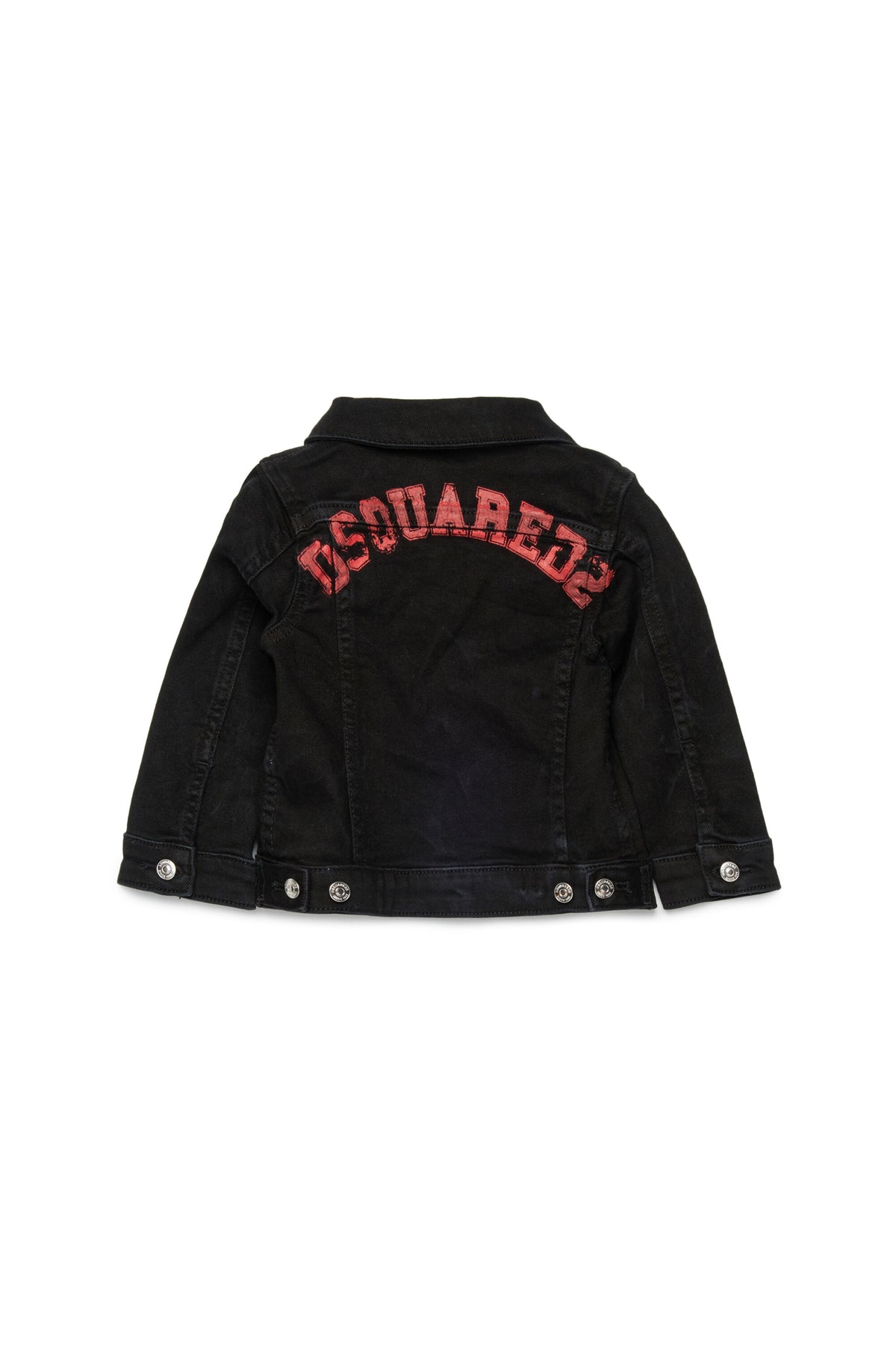 Giacca in denim con logo stampato