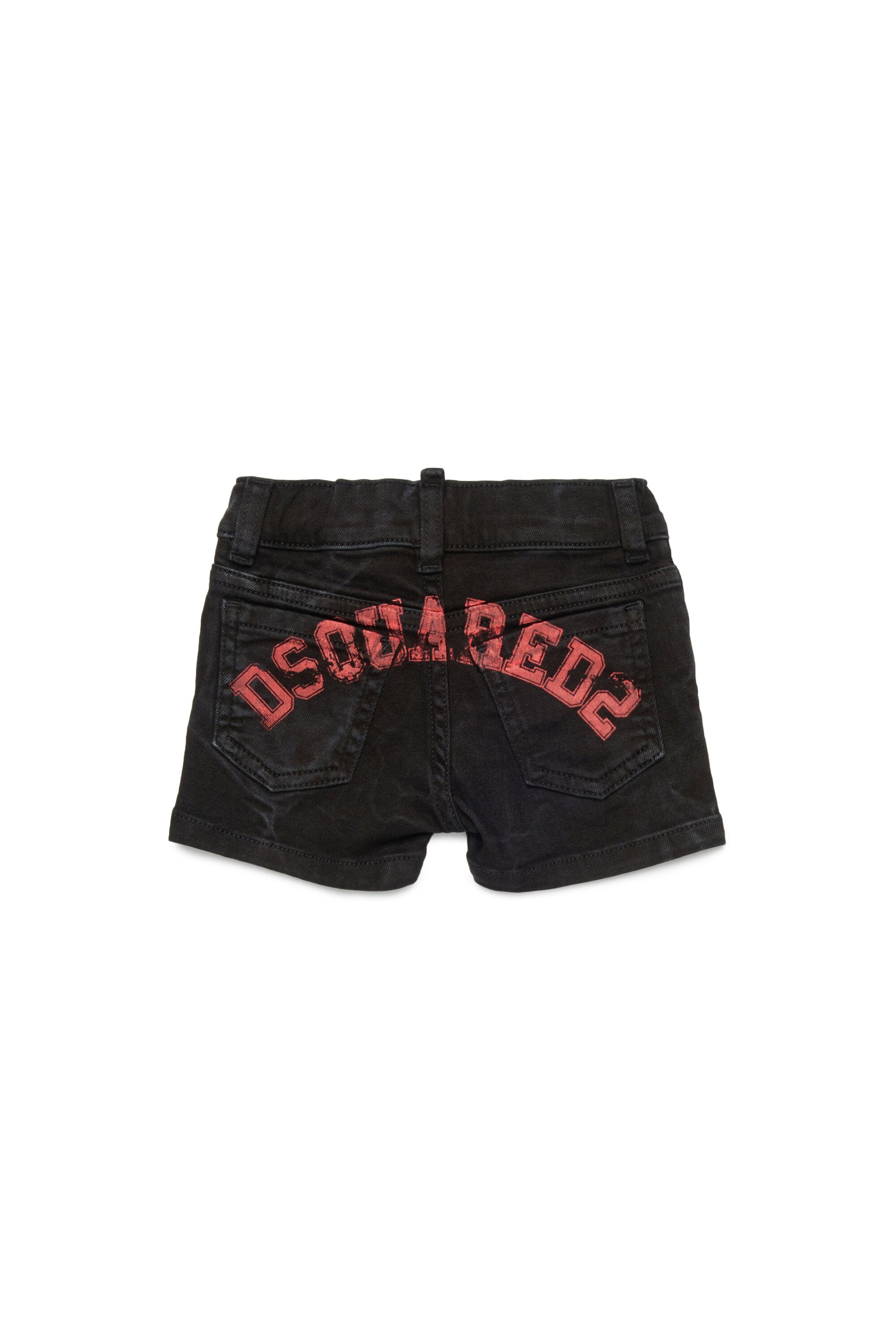 Denim-Shorts mit Logo