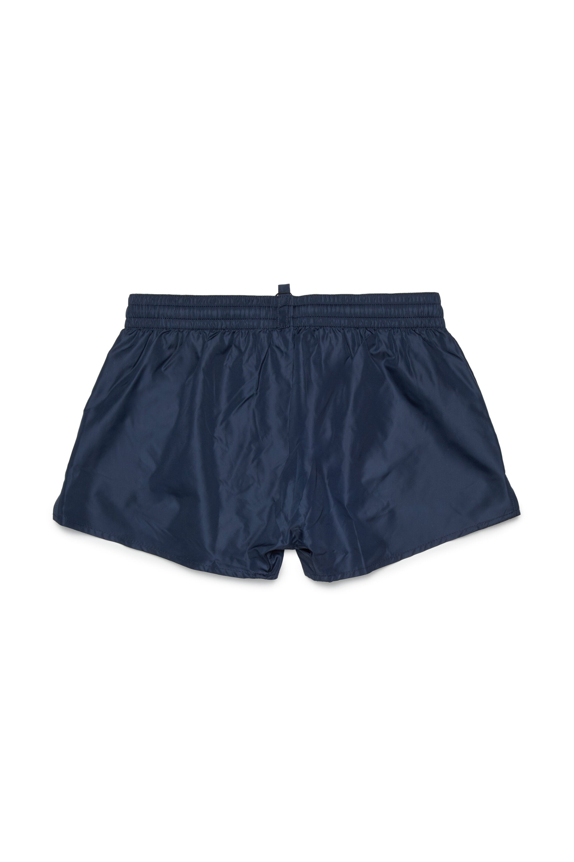 Boxer swim trunks with logo