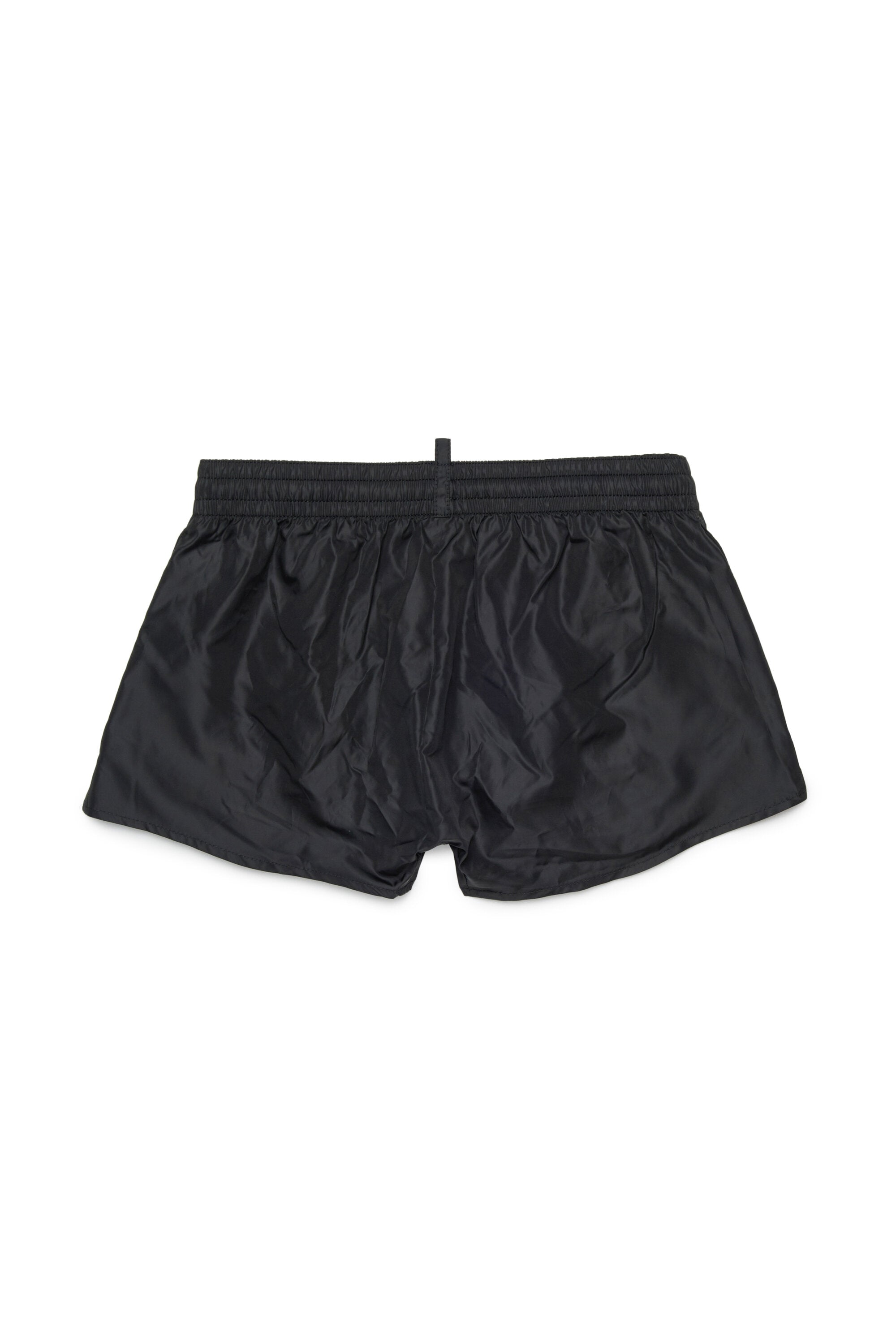 Boxer swim trunks with logo