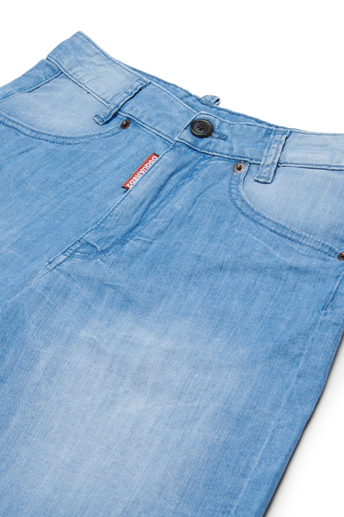 Shorts aus hellem Denim