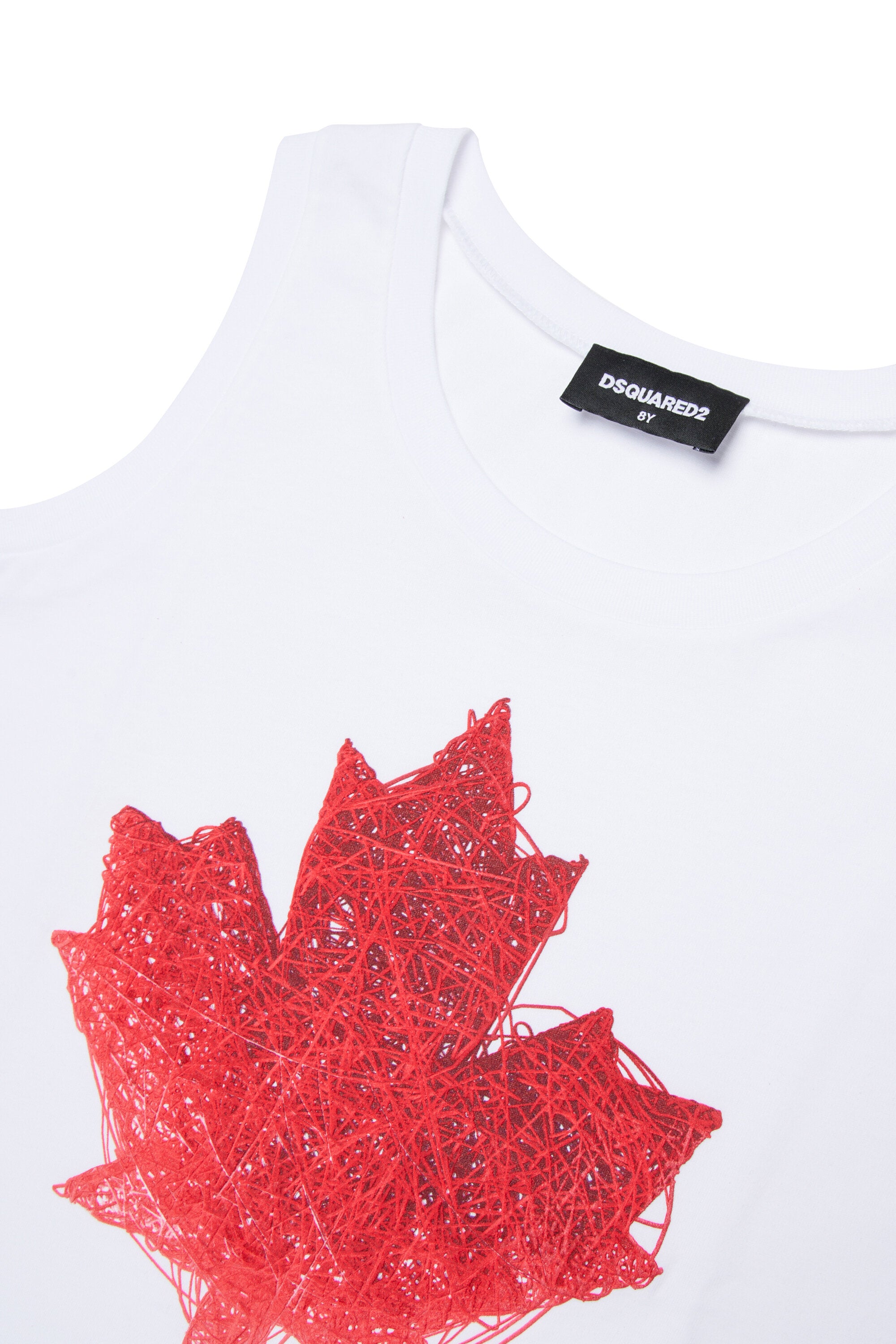 T-shirt smanicata con logo