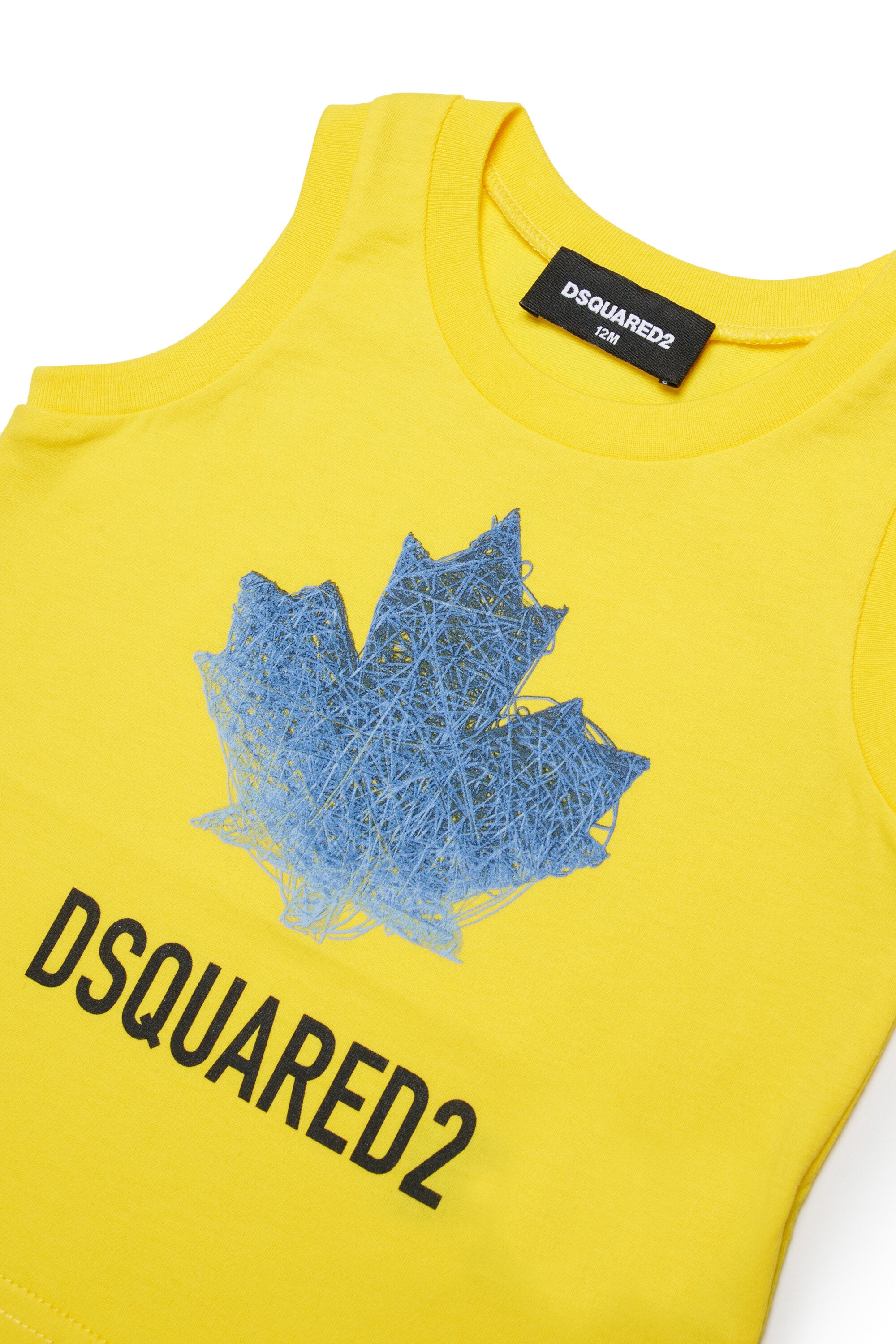 T-shirt smanicata con logo