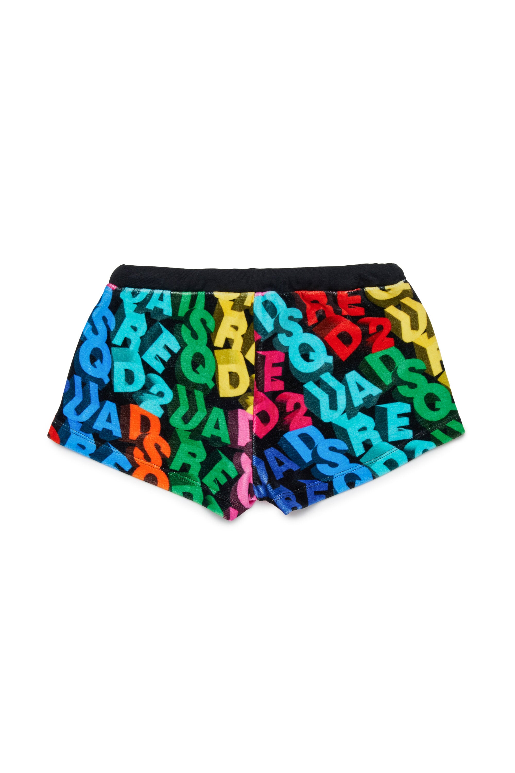 Strickshorts mit Allover-Logo