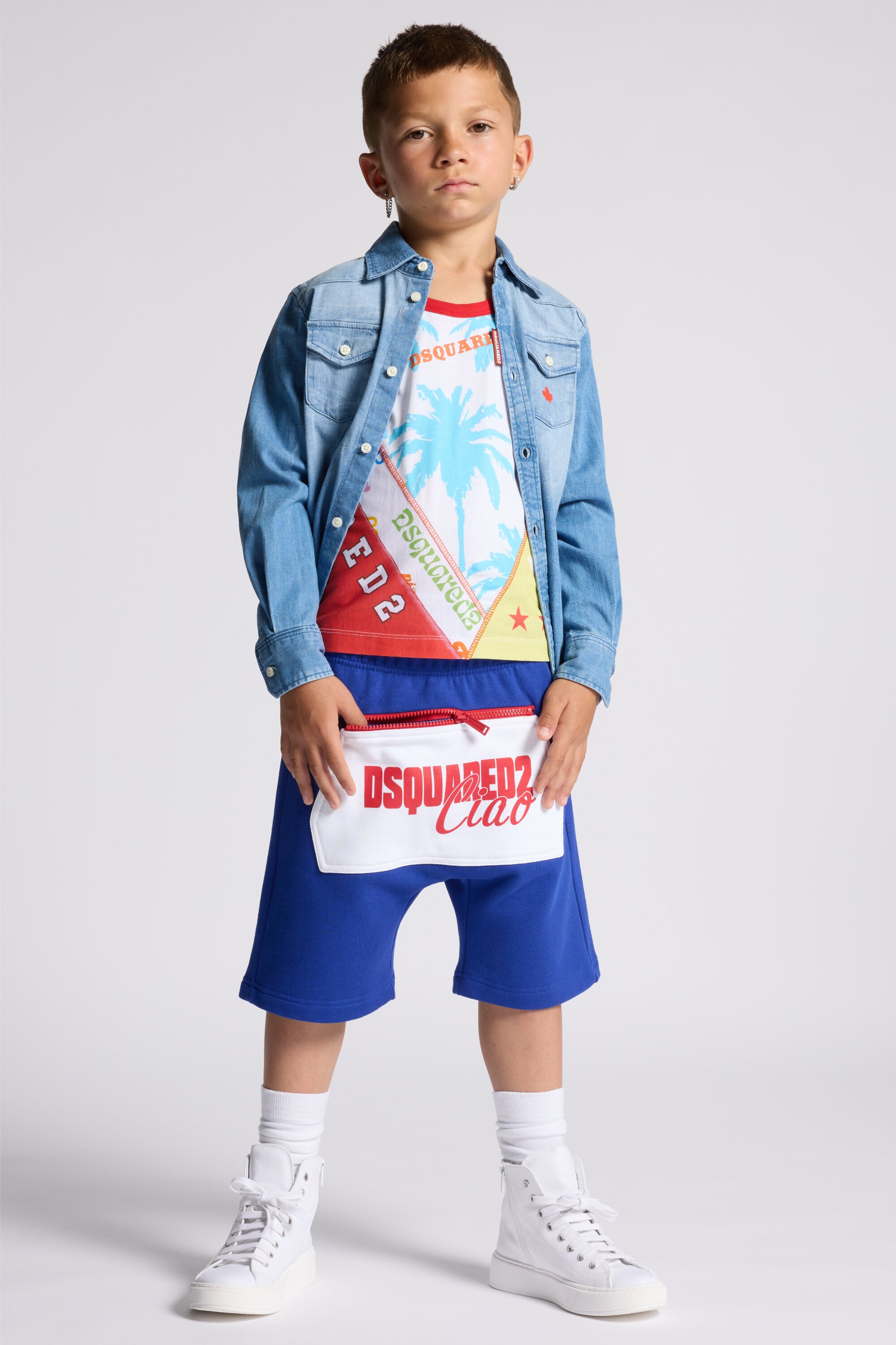 Shorts in felpa con logo