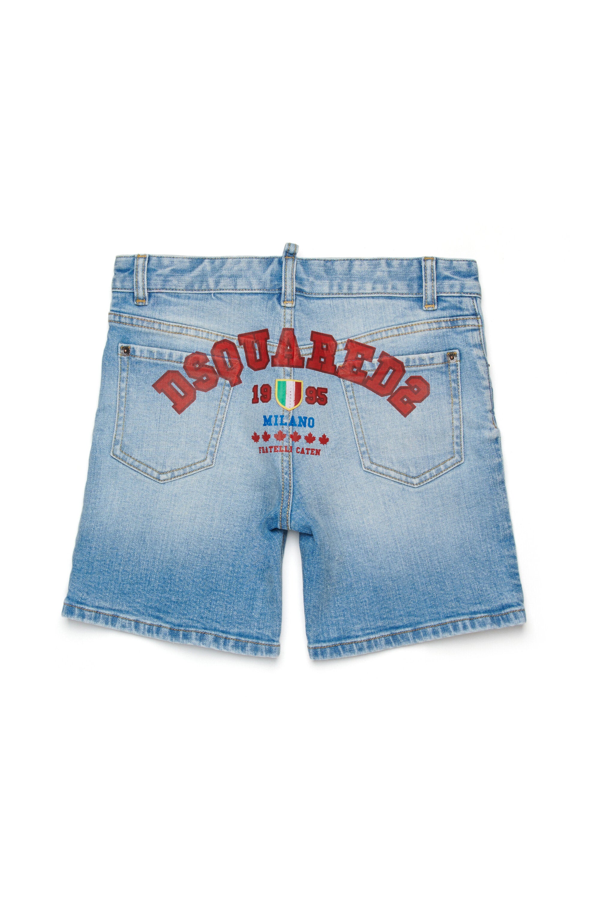 Light blue denim shorts