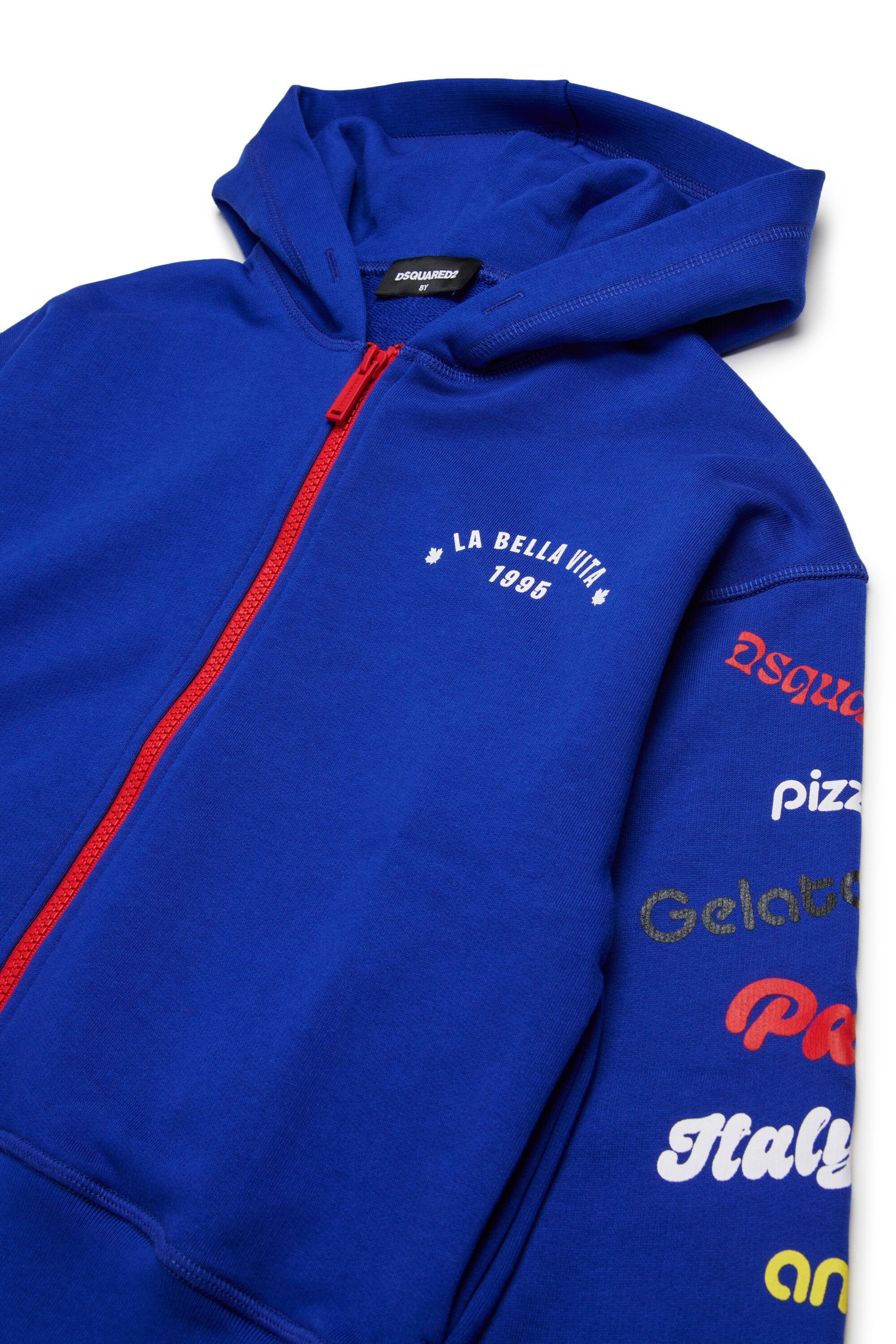 Sudadera con cremallera completa y logo