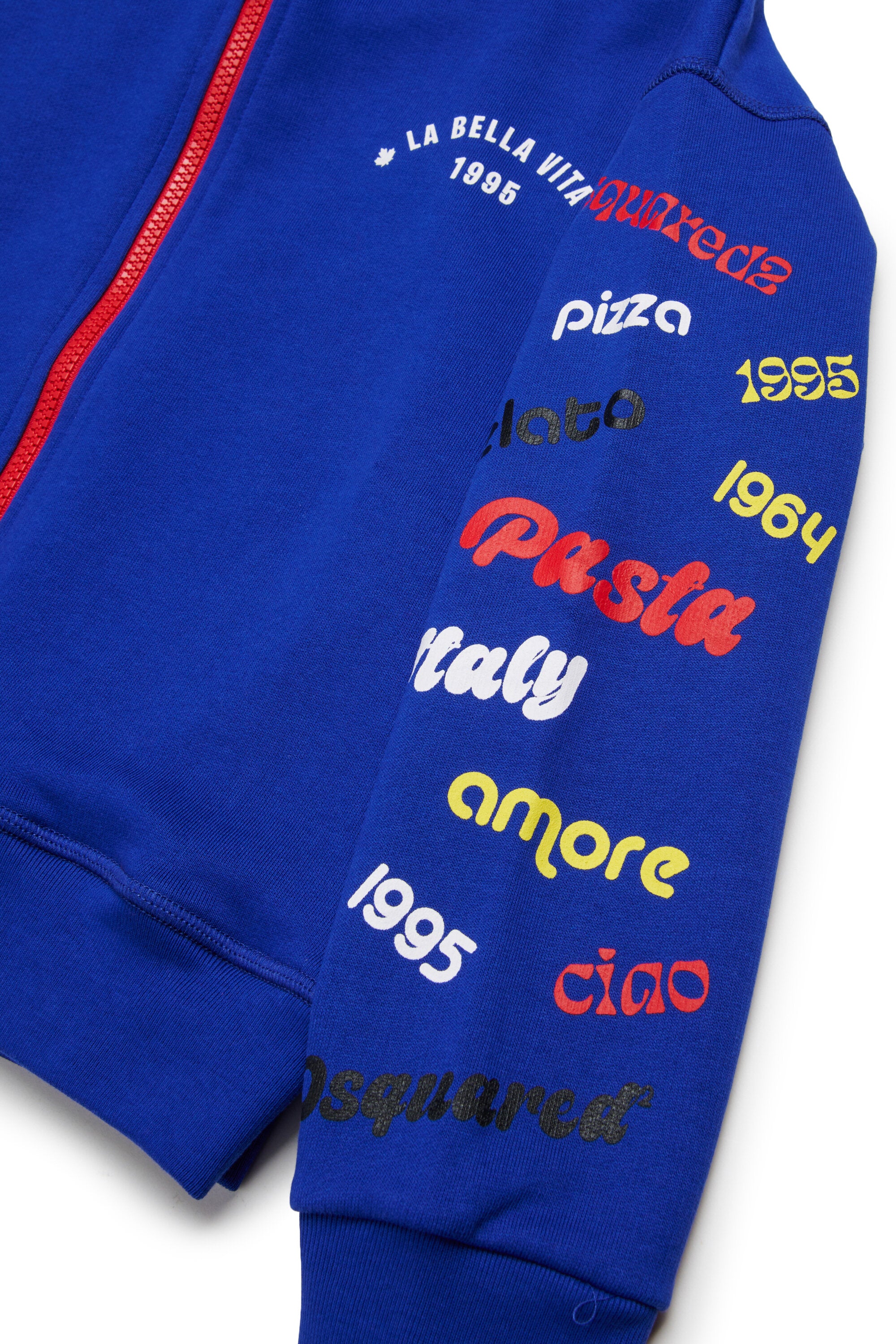 Sweatshirt mit durchgehendem Reißverschluss und Logo