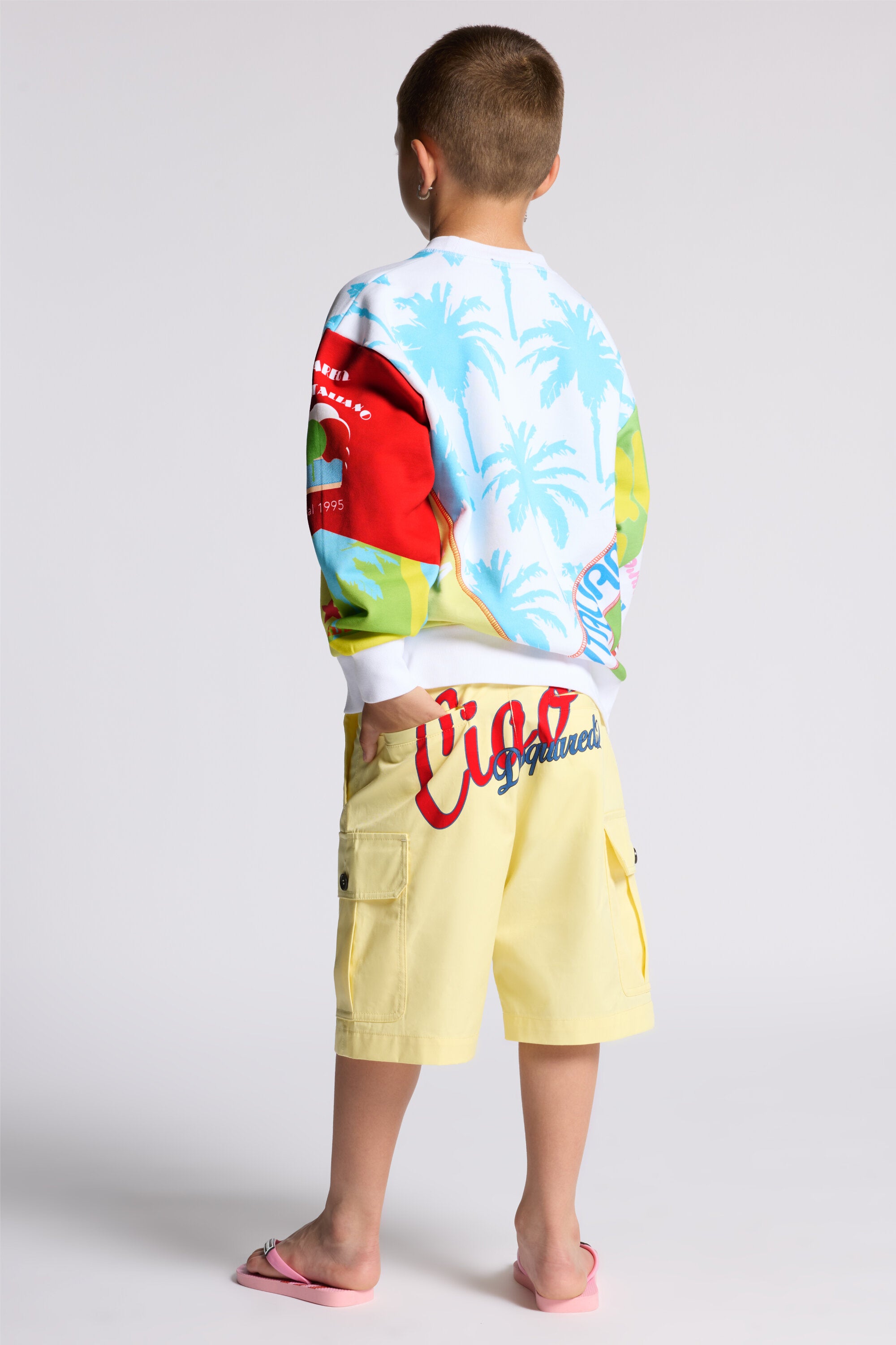 Shorts cargo con logo stampato