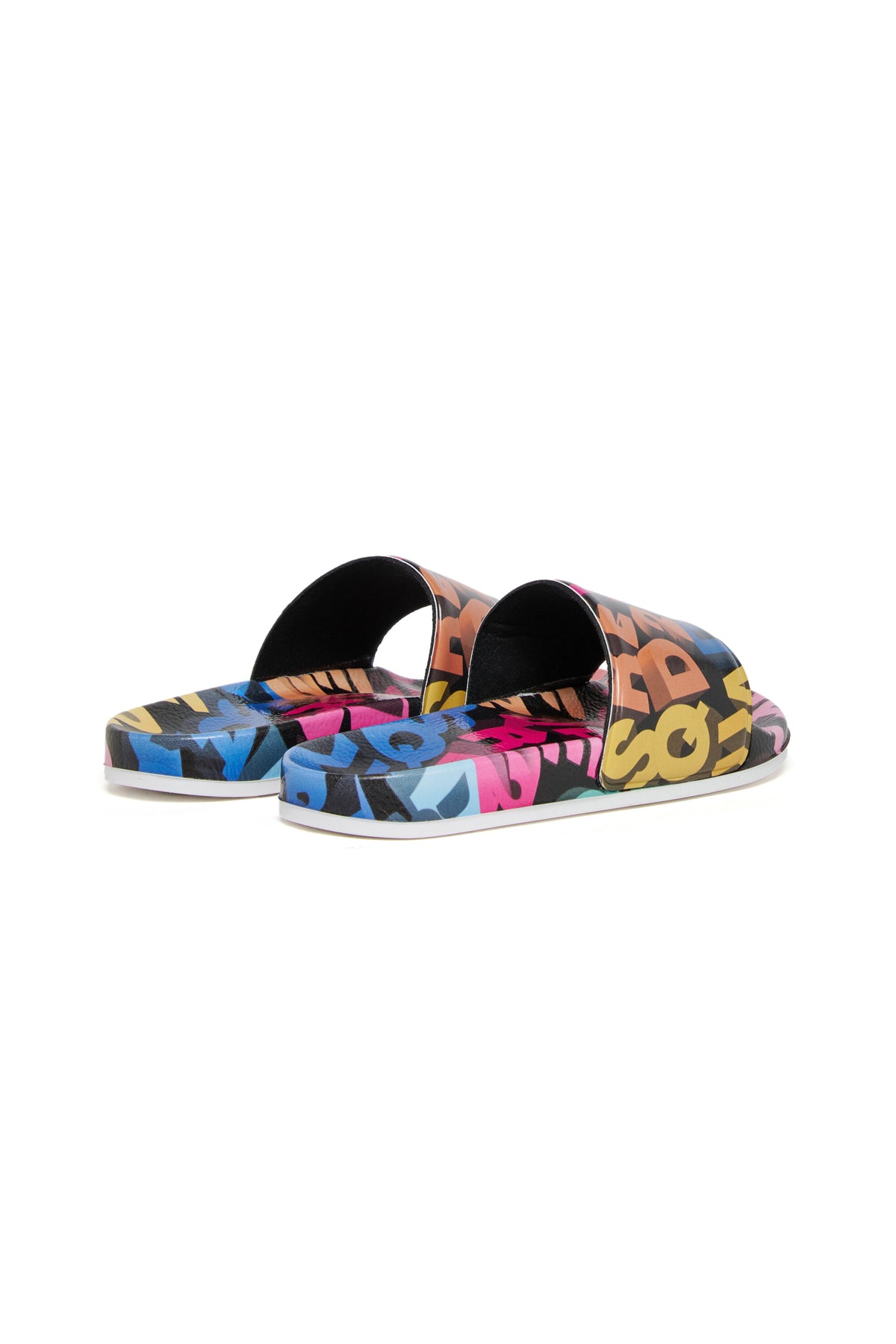 Chanclas tipo slide con logo multicolor