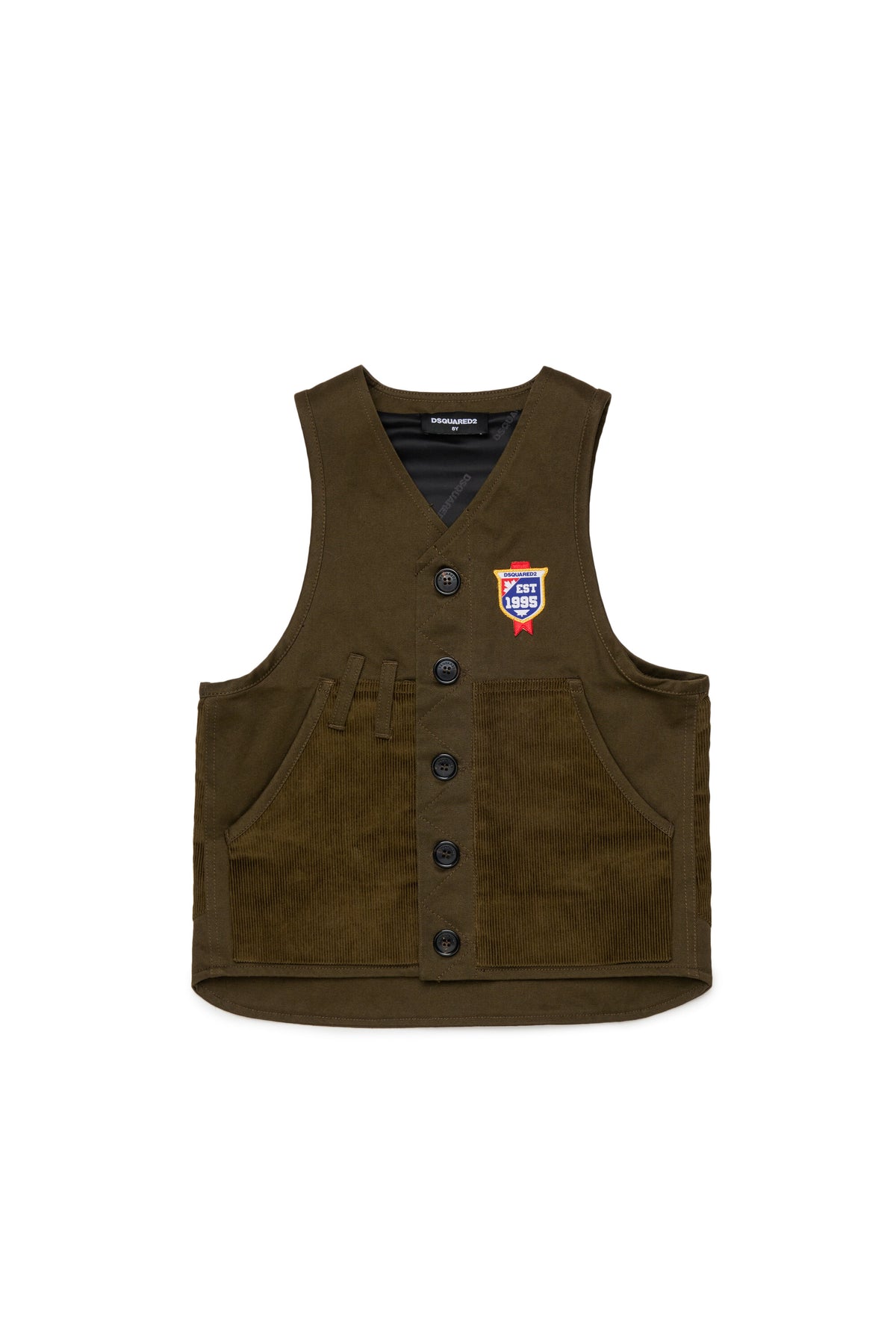 Gilet mit dekorativen Patches und Logo
