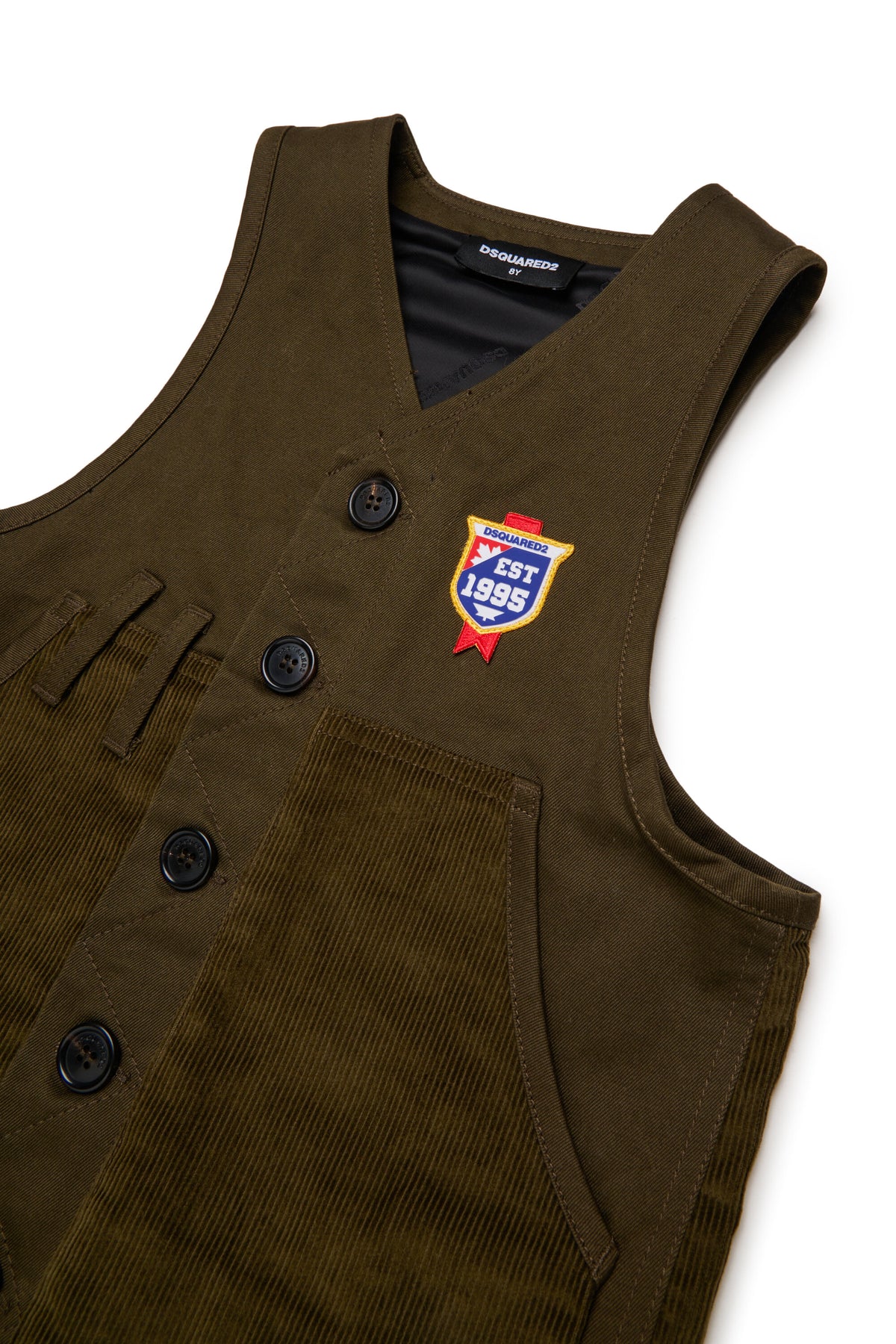 Gilet mit dekorativen Patches und Logo