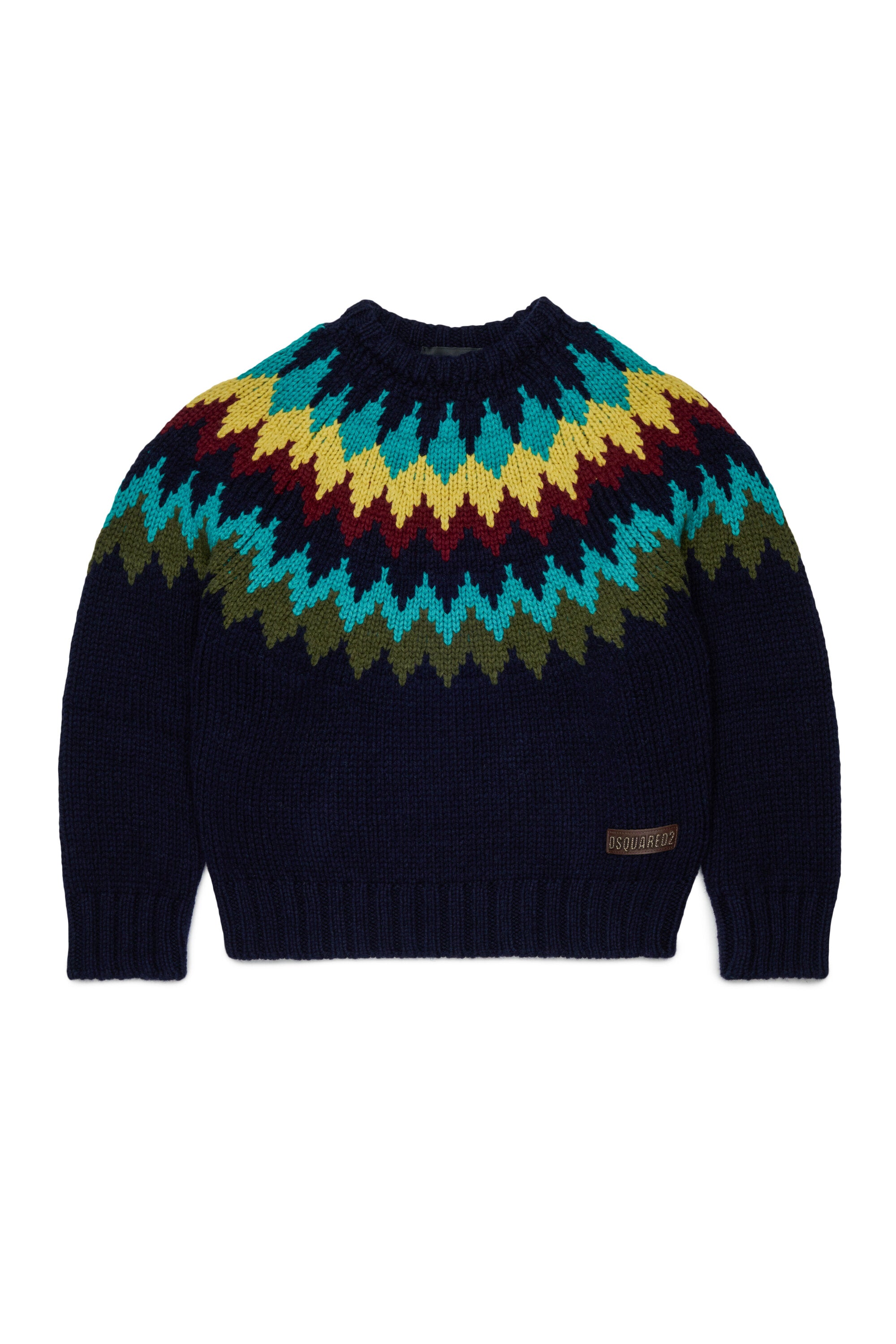 Rundhals-Pullover mit Logo