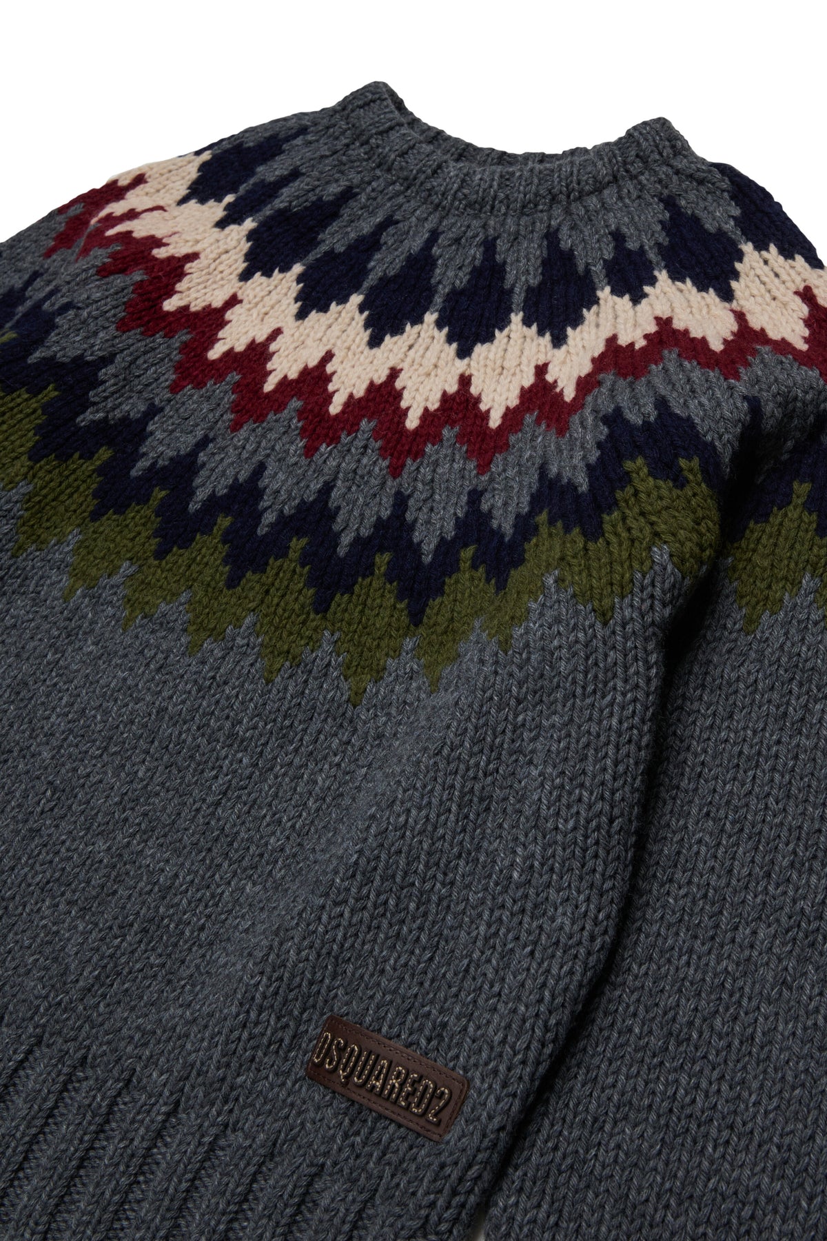 Rundhals-Pullover mit Logo