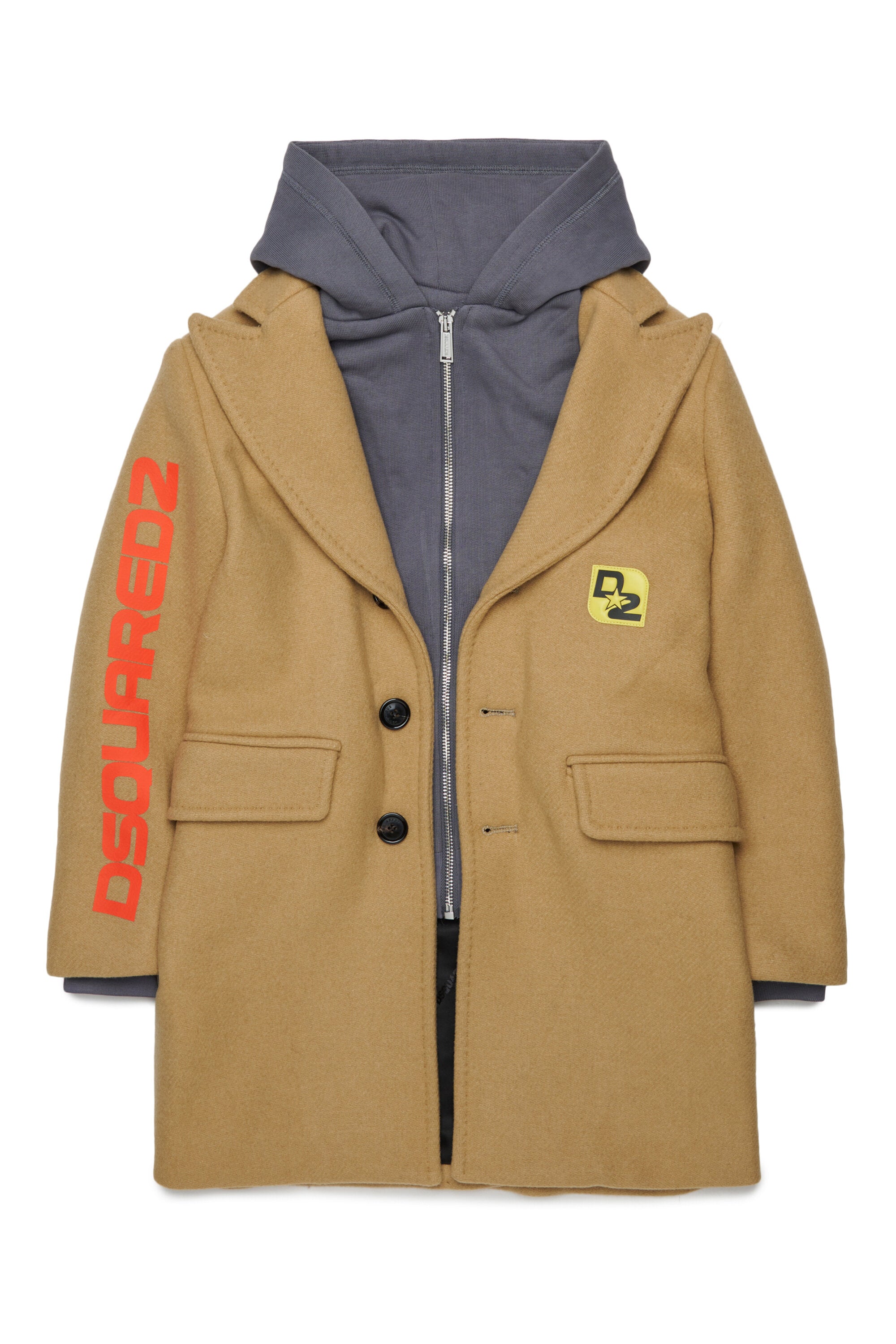 Cappotto con logo stampato