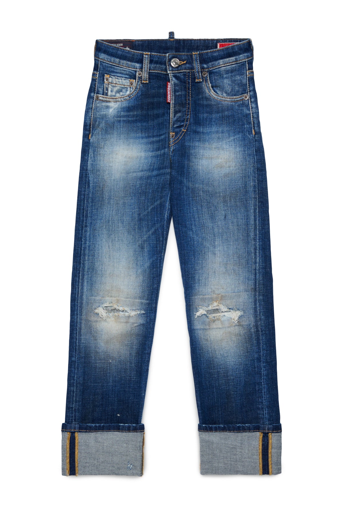 Jeans corte recto lavado azul medio - Tomboy