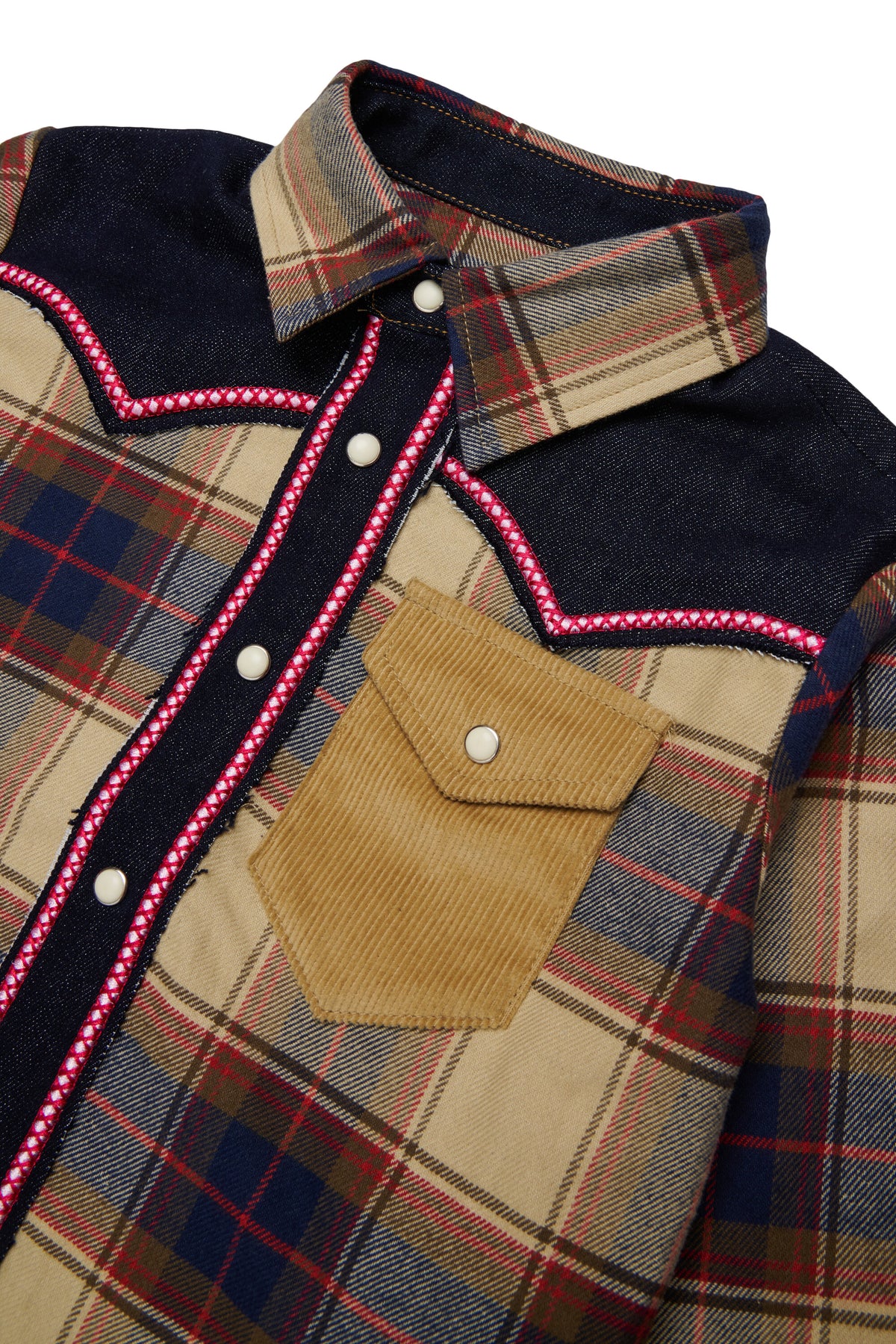 Checked shirt with logo