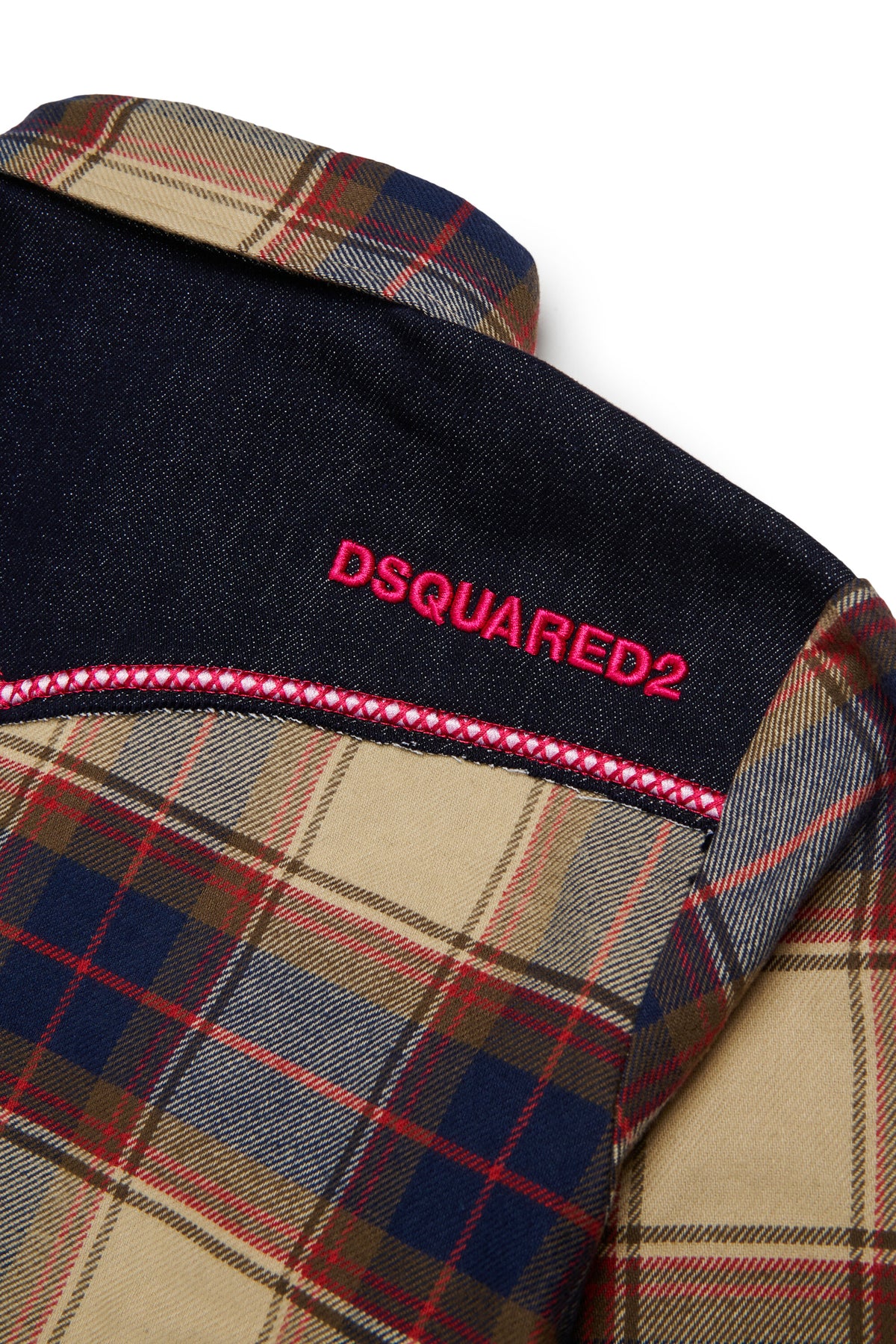 Checked shirt with logo