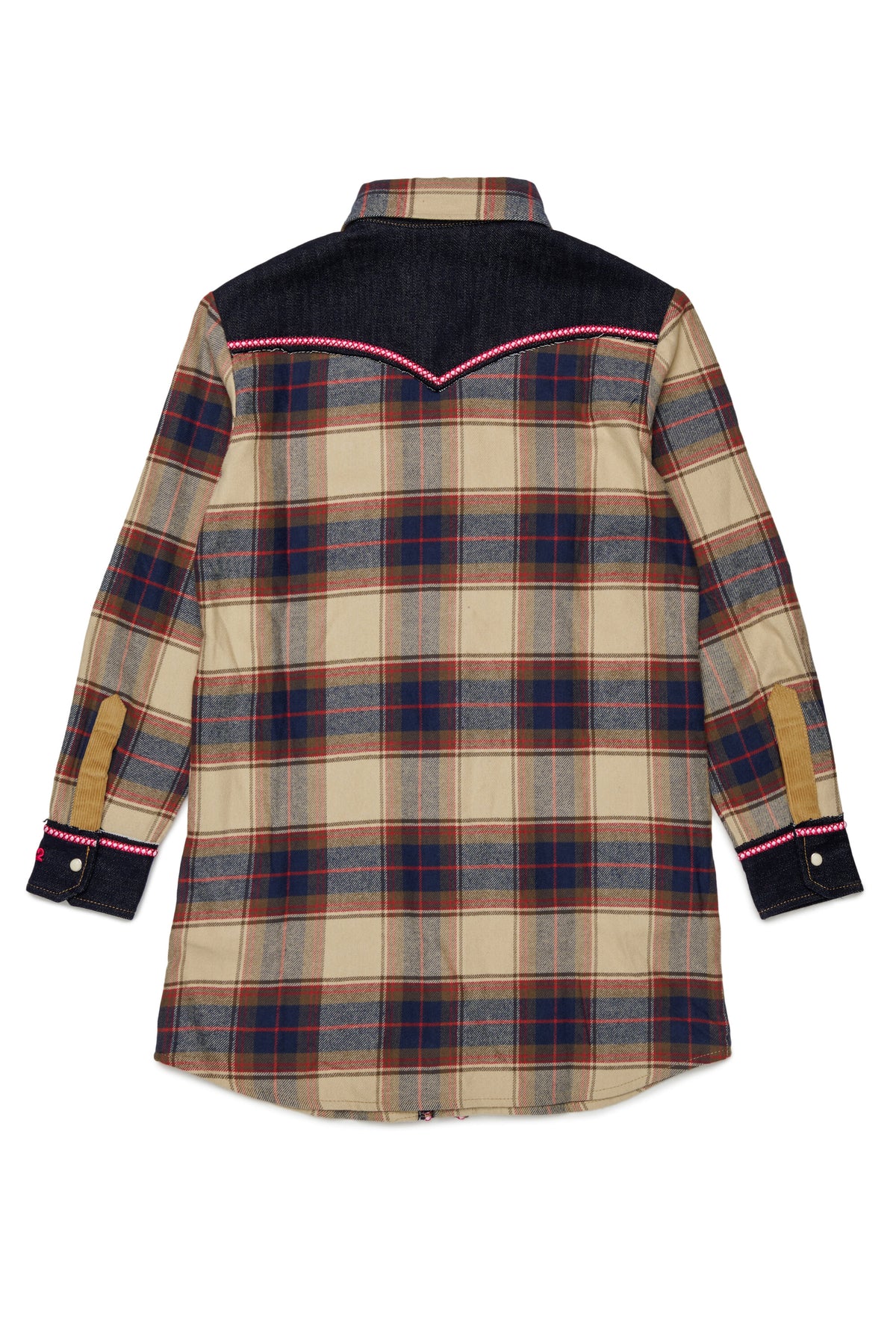 Plaid shirt with logo