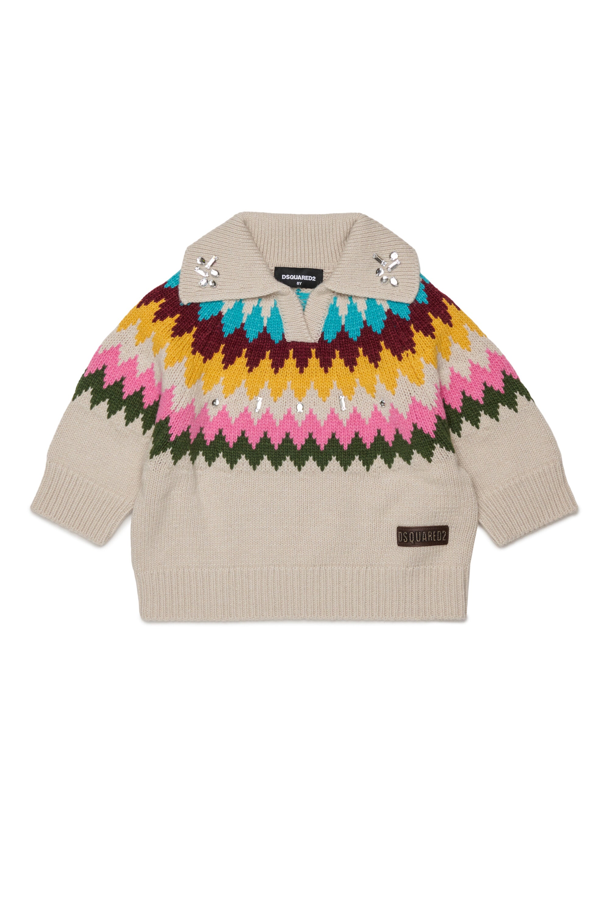 Pull jacquard avec logo