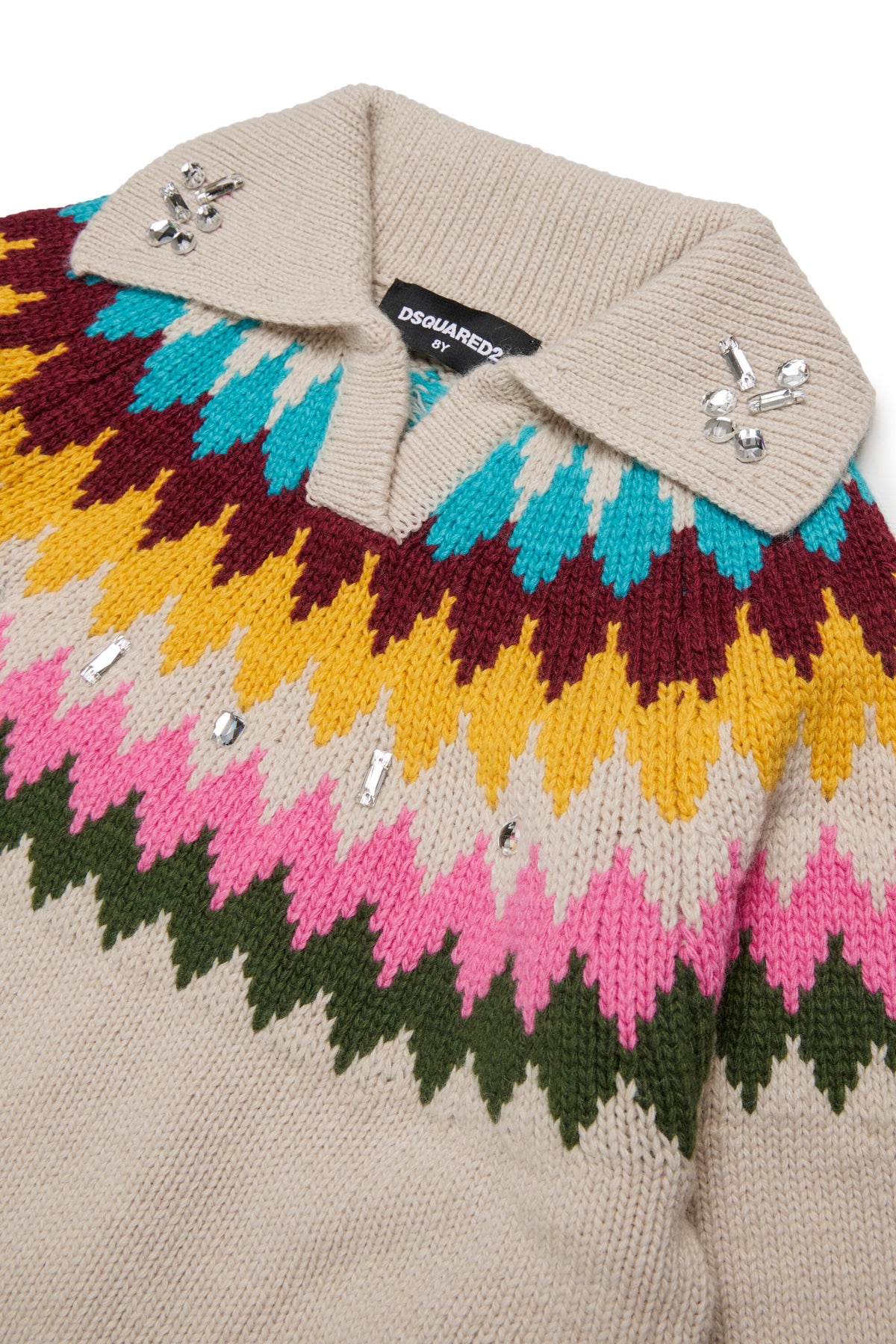 Jacquard-Pullover mit Logo