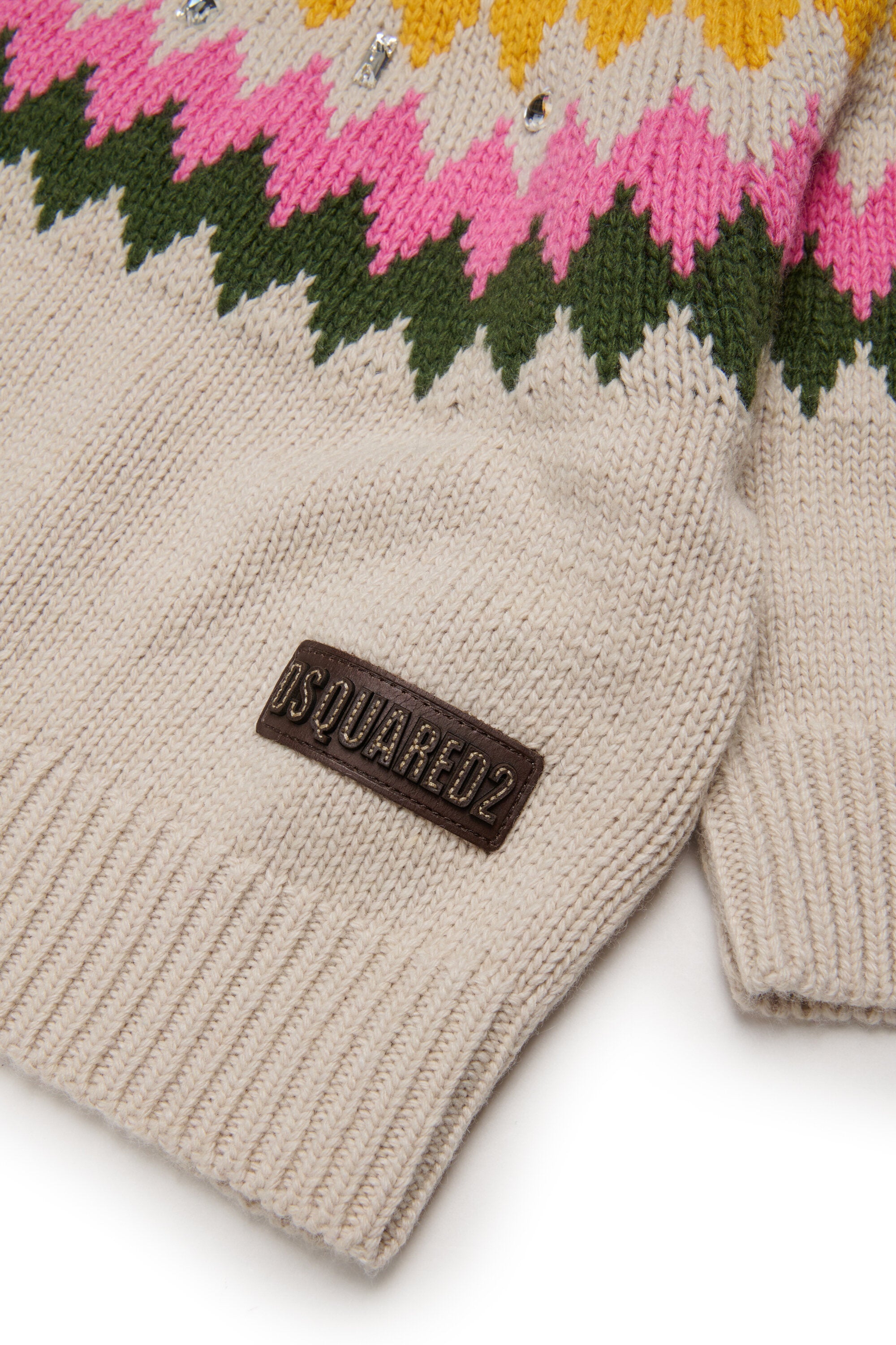 Pull jacquard avec logo