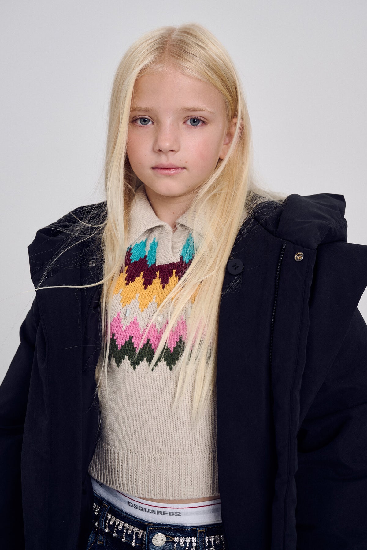 Jacquard-Pullover mit Logo